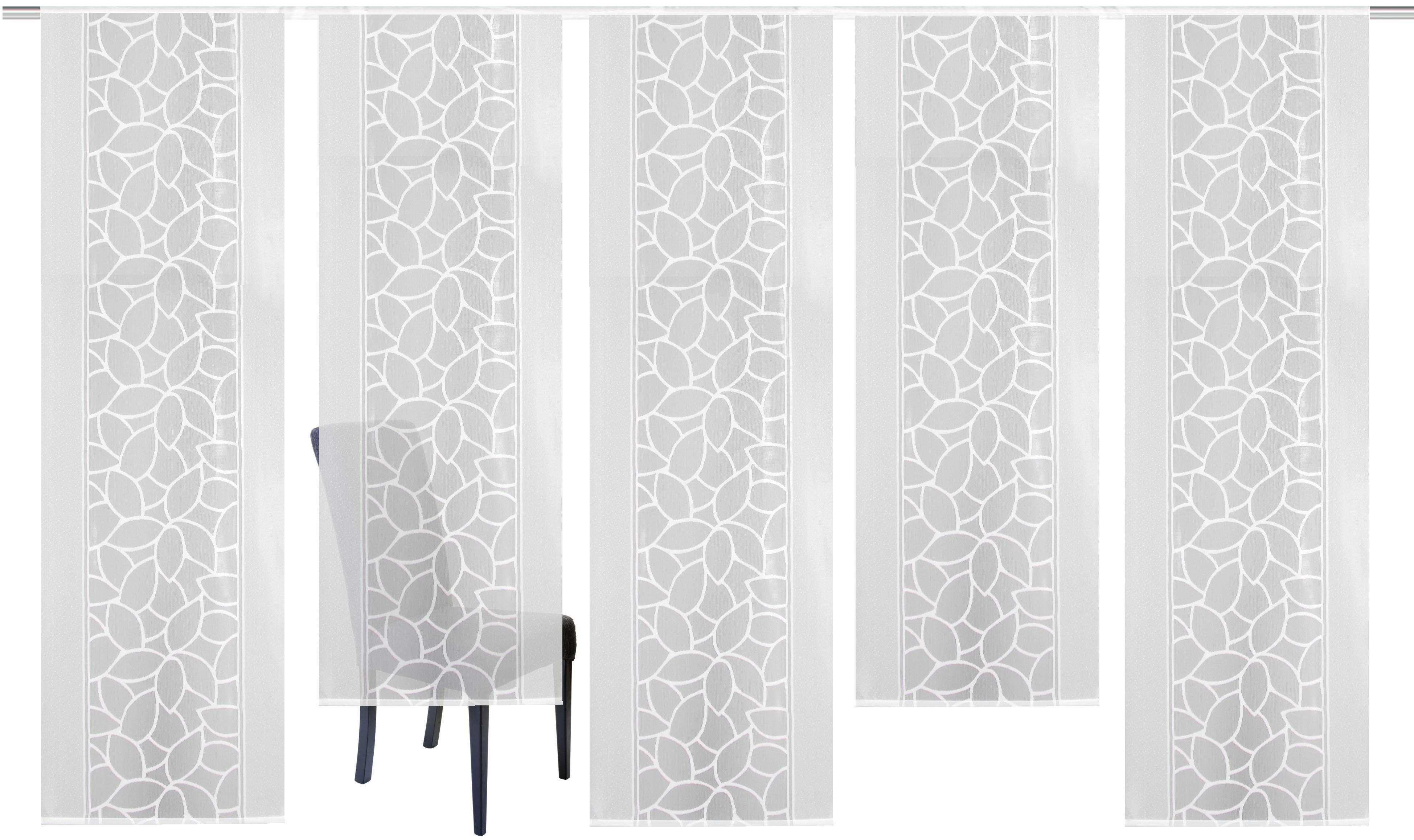 HOME WOHNIDEEN Paneelgordijn JENNA Paneelgordijn jacquard set (5 stuks)