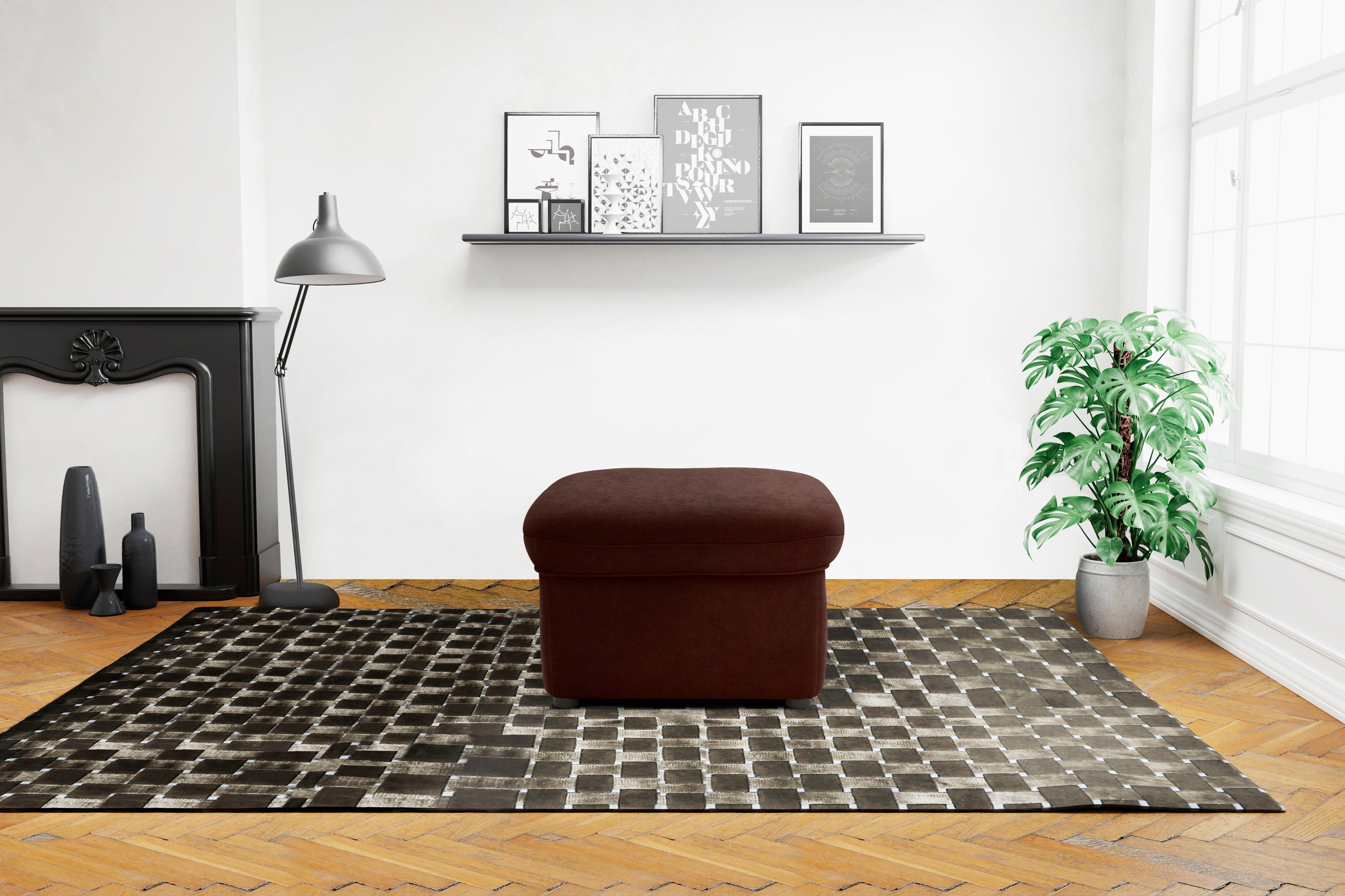 DOMO collection Hocker Faenza DOMO collectie voetenbank/poef, in zeer veel verschillende kleuren
