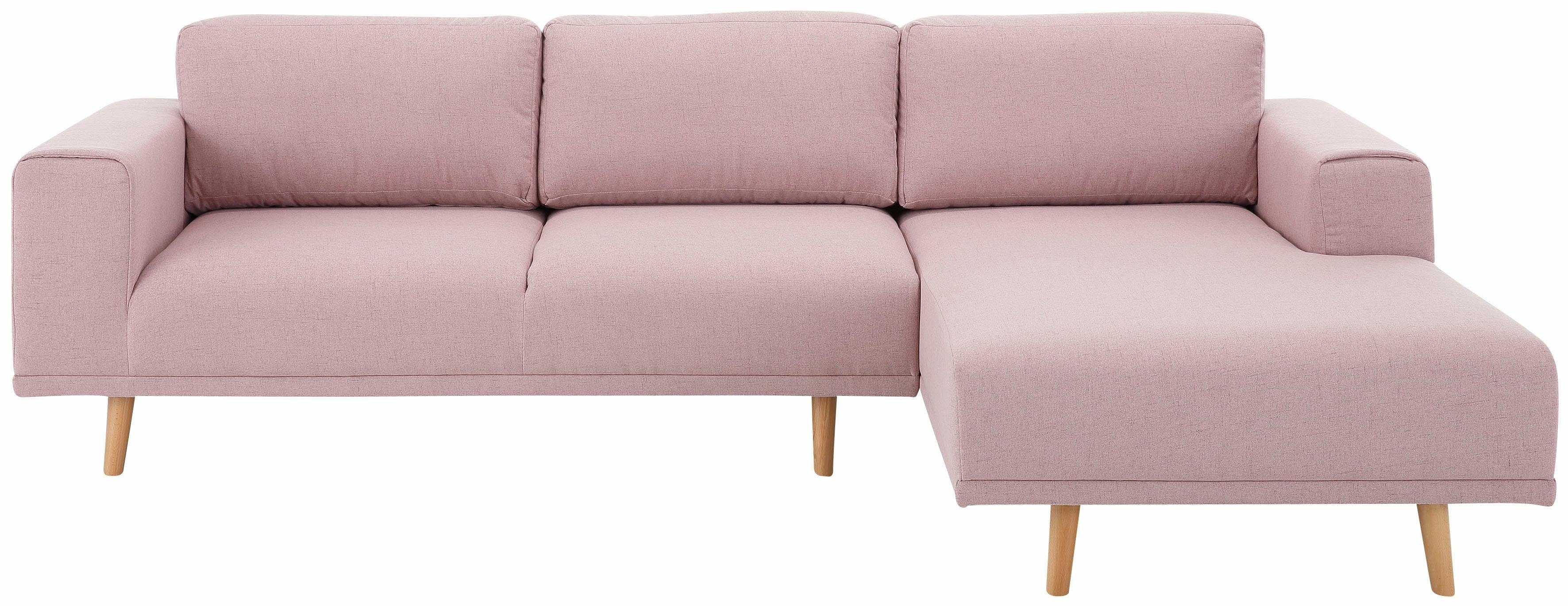 Home affaire Hoekbank Lasse L-vorm in scandinavische stijl met houten poten