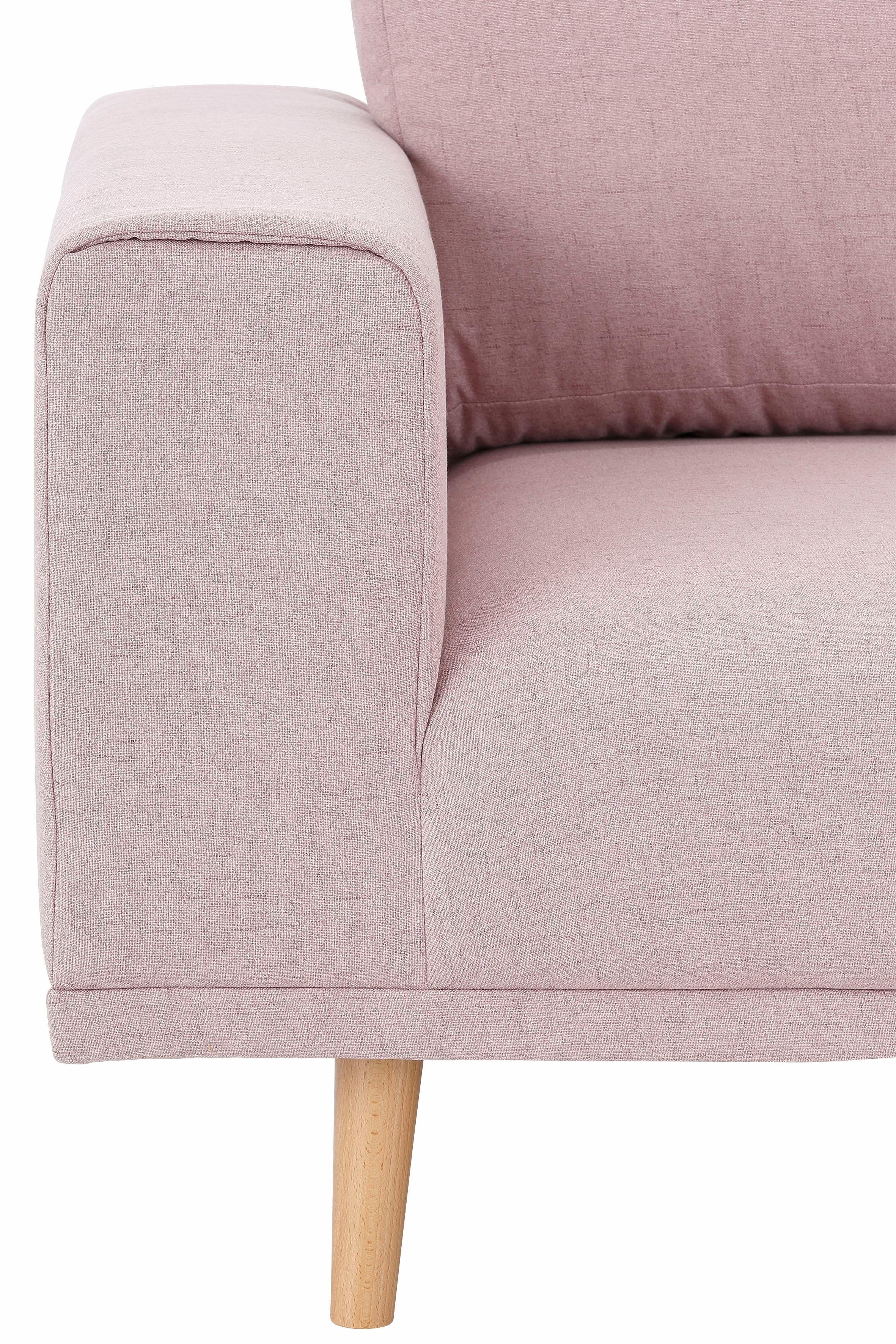 Home affaire Hoekbank Lasse L-vorm in scandinavische stijl met houten poten