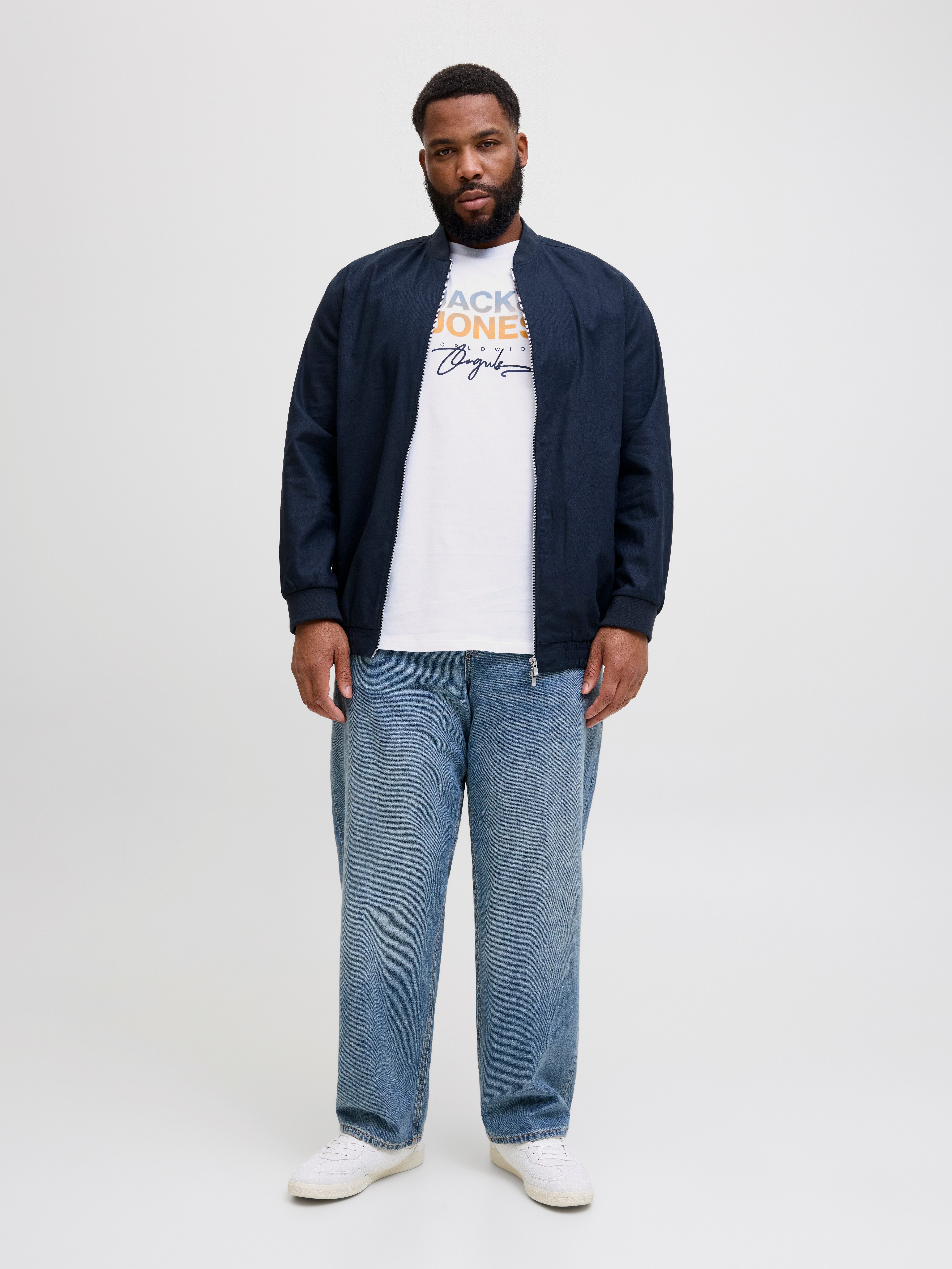 Jack & Jones PlusSize Shirt met print JORCANGGU TEE SS CREW NECK FST PLS