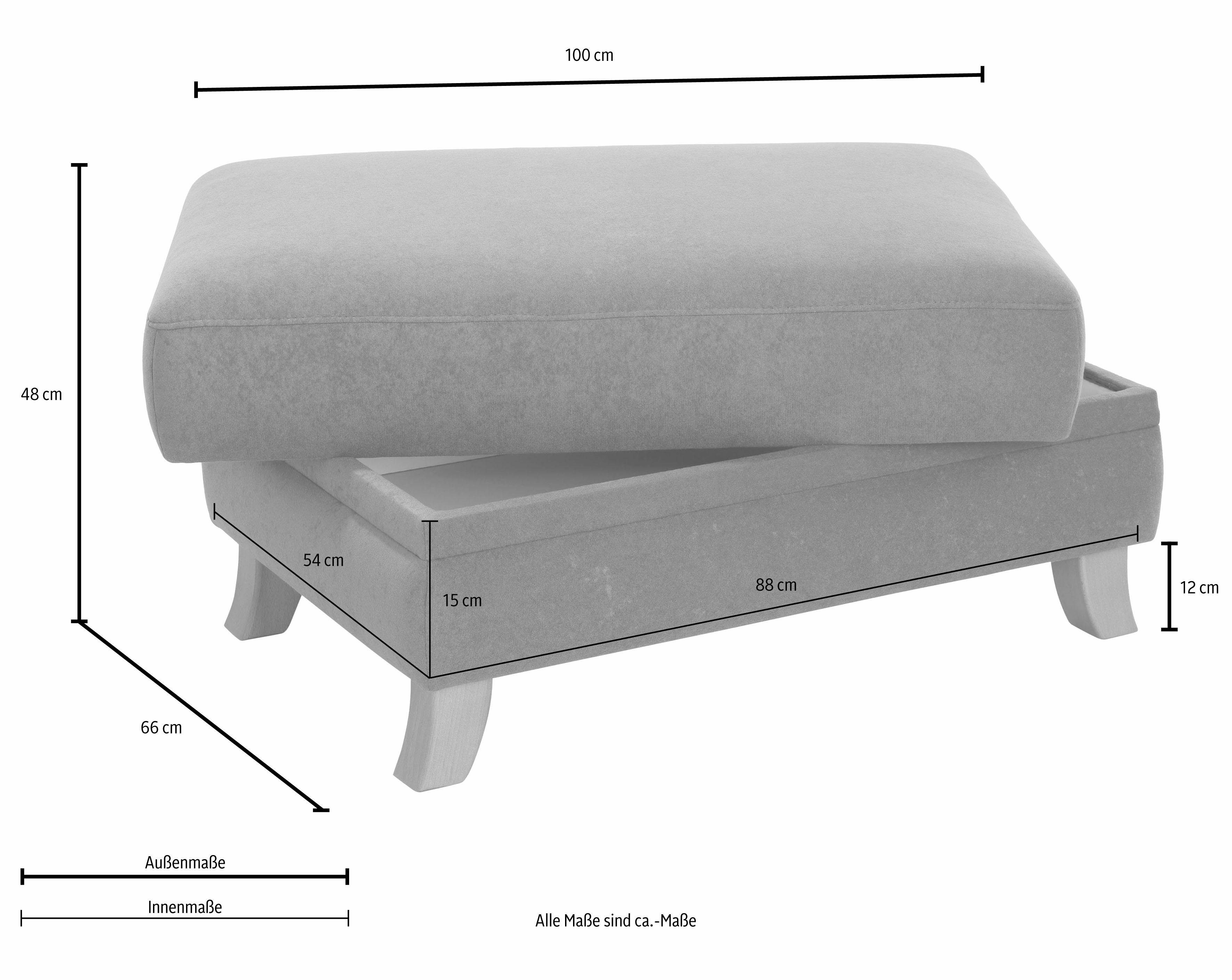 Home affaire Hocker Trondheim met opbergruimte en veerkern