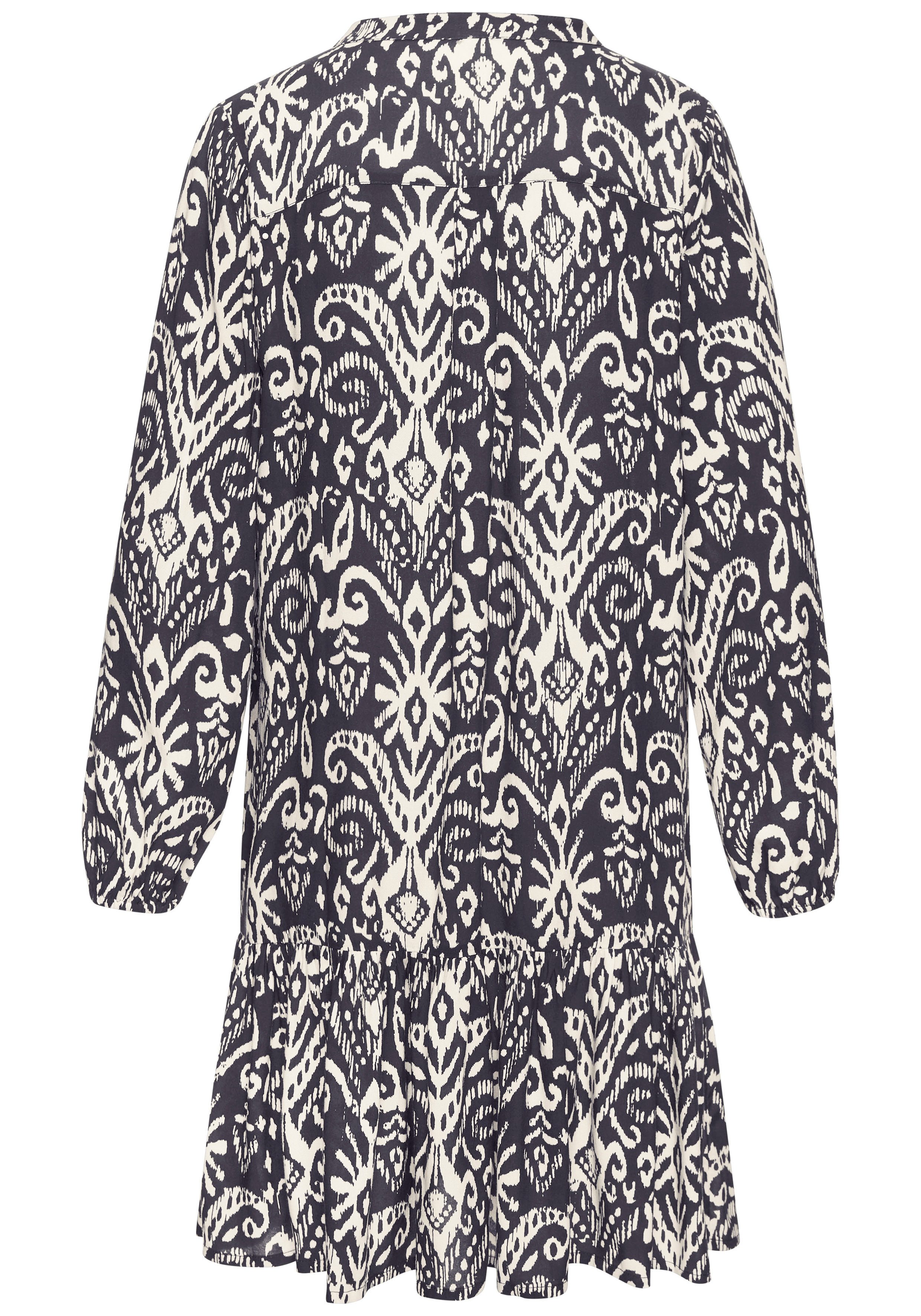 Vivance Lange tuniek met volant aan de zoom, losse blousejurk in boho-stijl, strandjurk