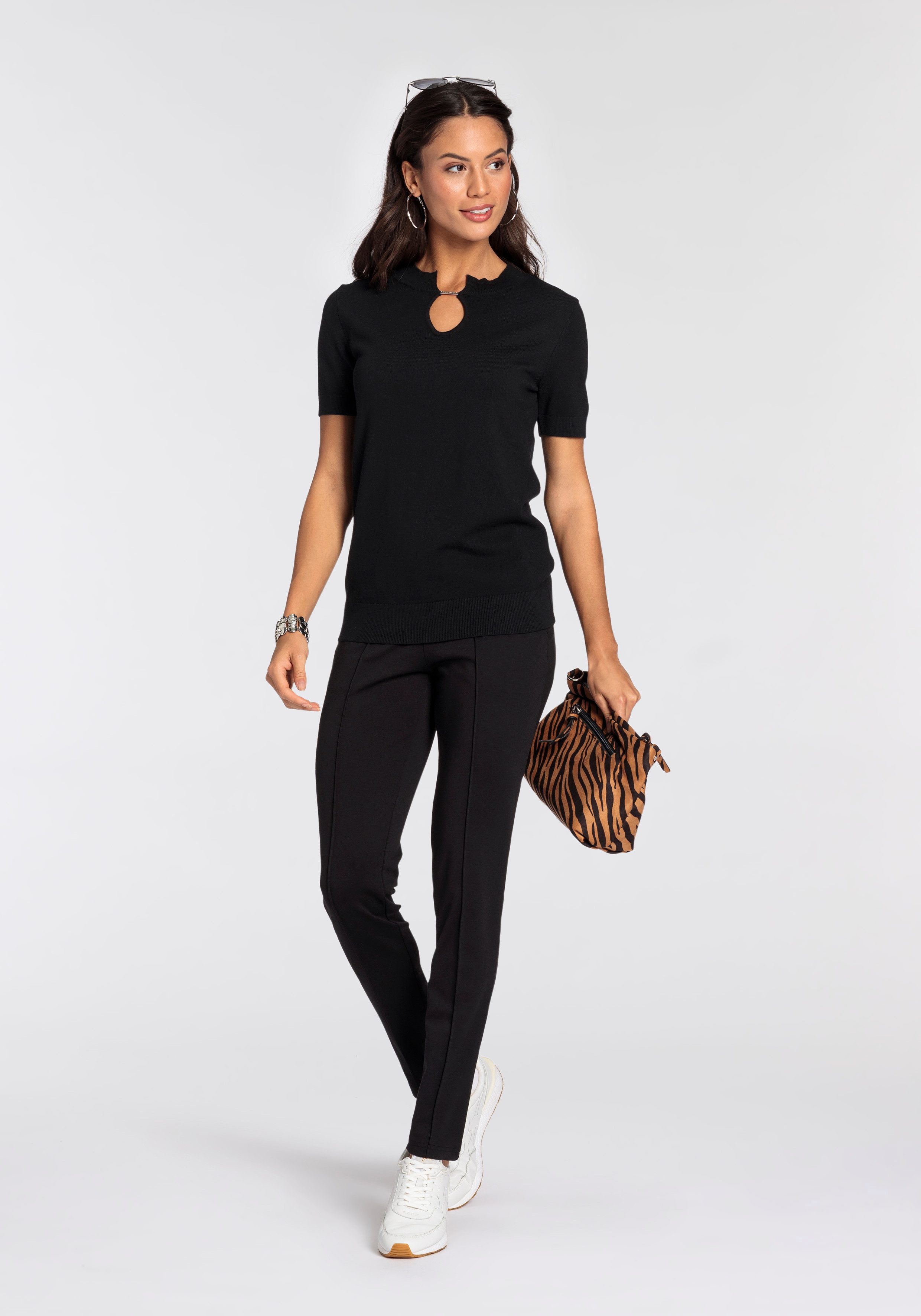 Bruno Banani Trui met korte mouwen Cut-out