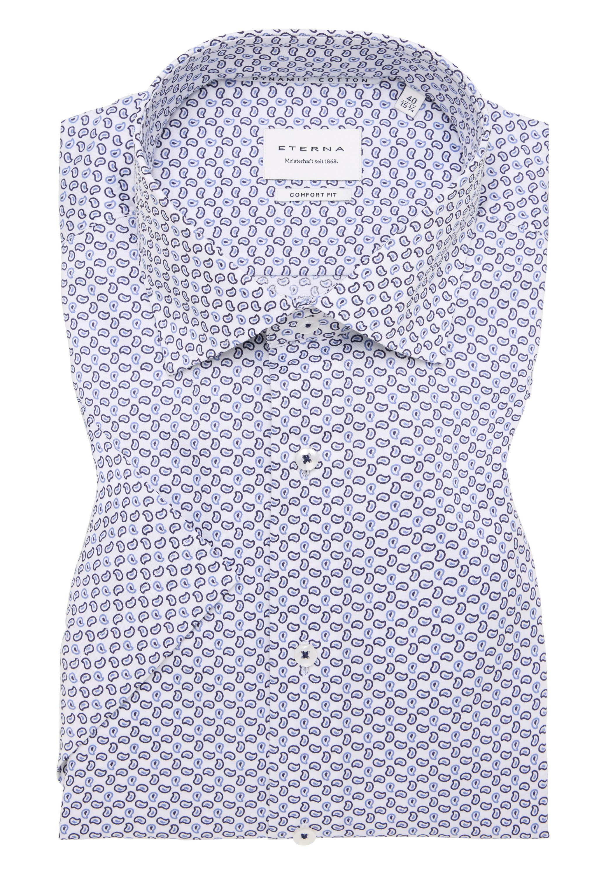 Eterna Overhemd met korte mouwen Comfort fit NON IRON (strijkvrij)