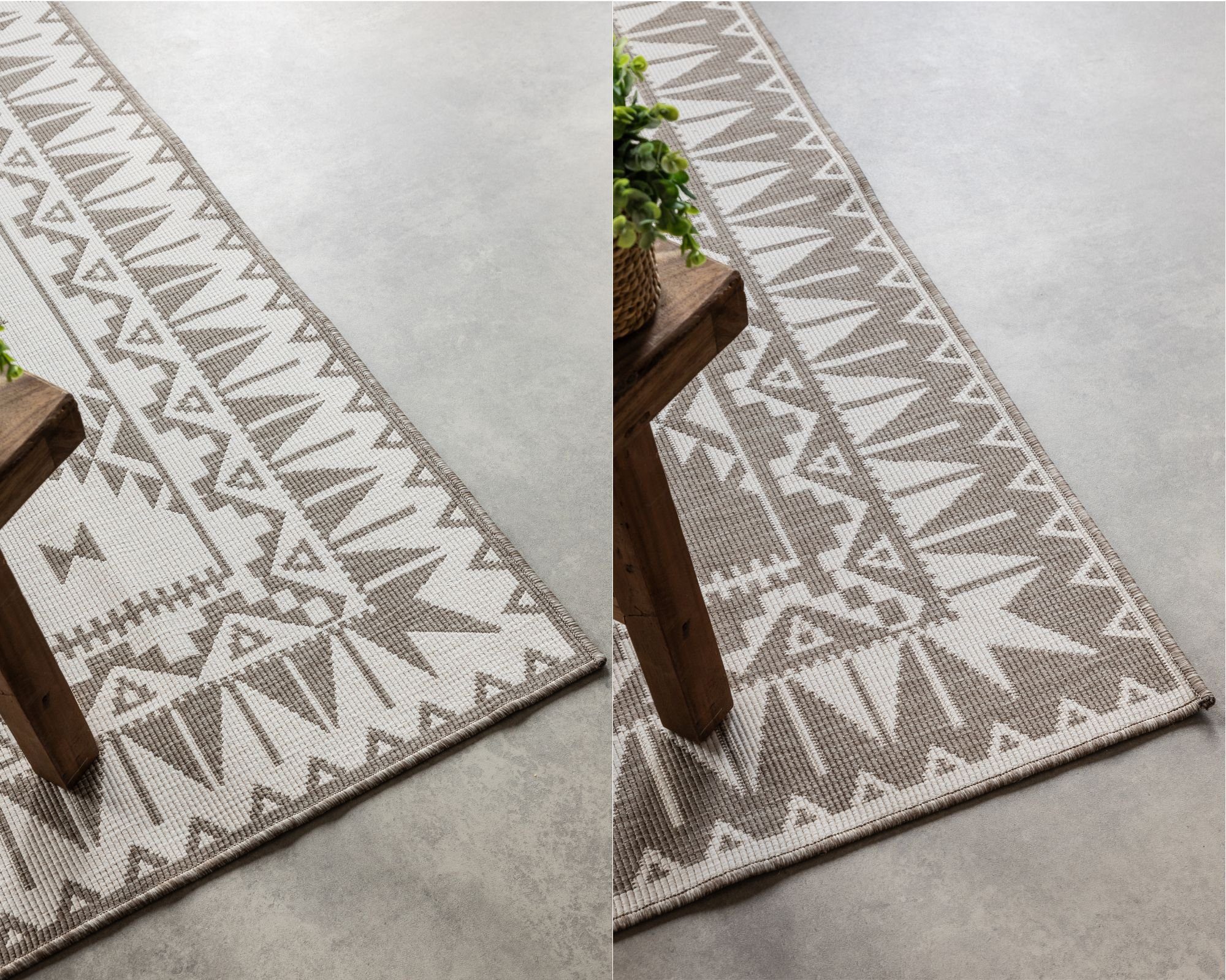 ELLE DECORATION Vloerkleed Dynamic, omkeerbaar tapijt Vlakweefsel, binnen- en buiten, modern, omkeerbaar, balkon, woonkamer, buiten