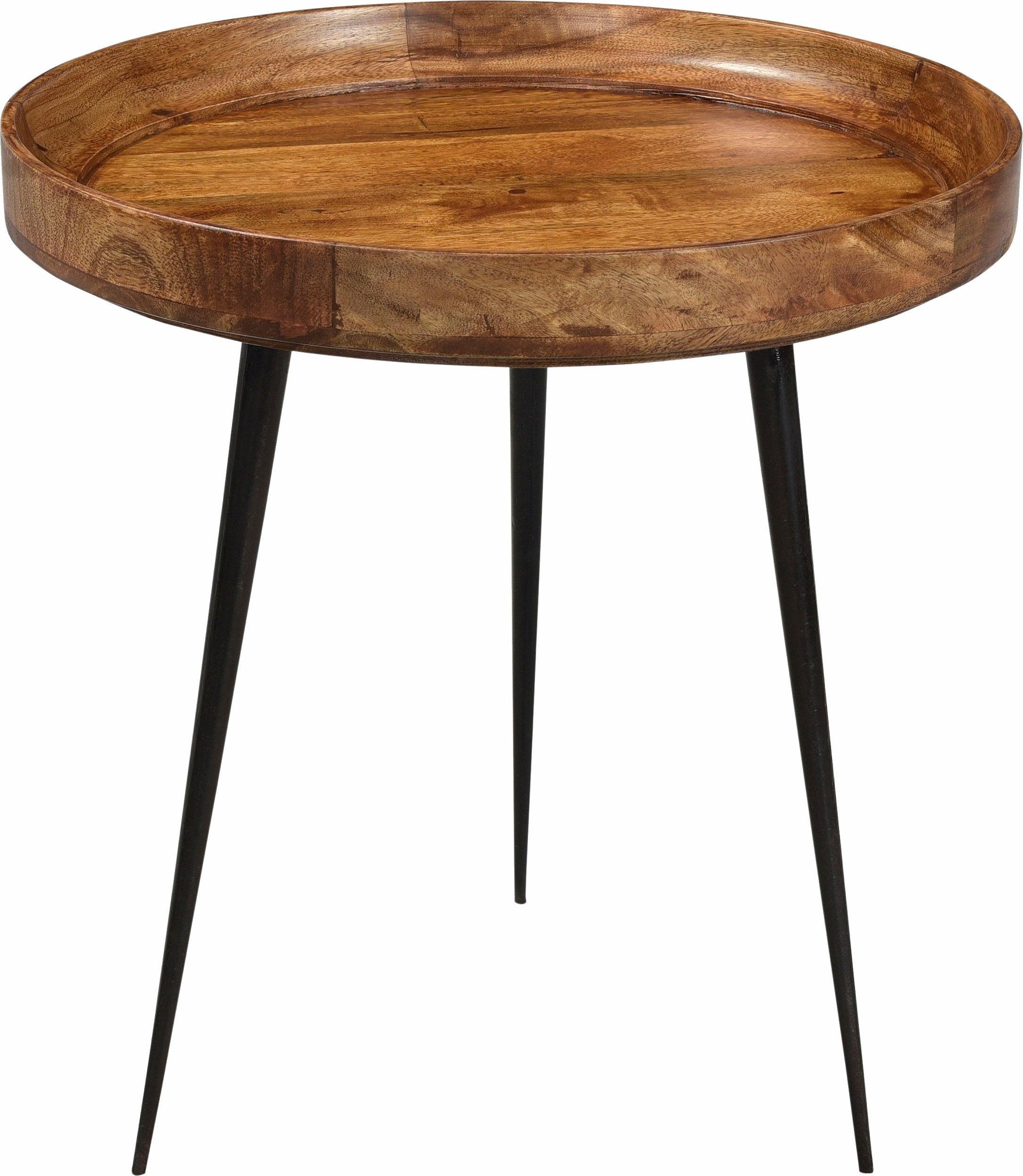 SIT Bijzettafel This&That met blad van mangohout in drie kleuren bijzettafels bruin