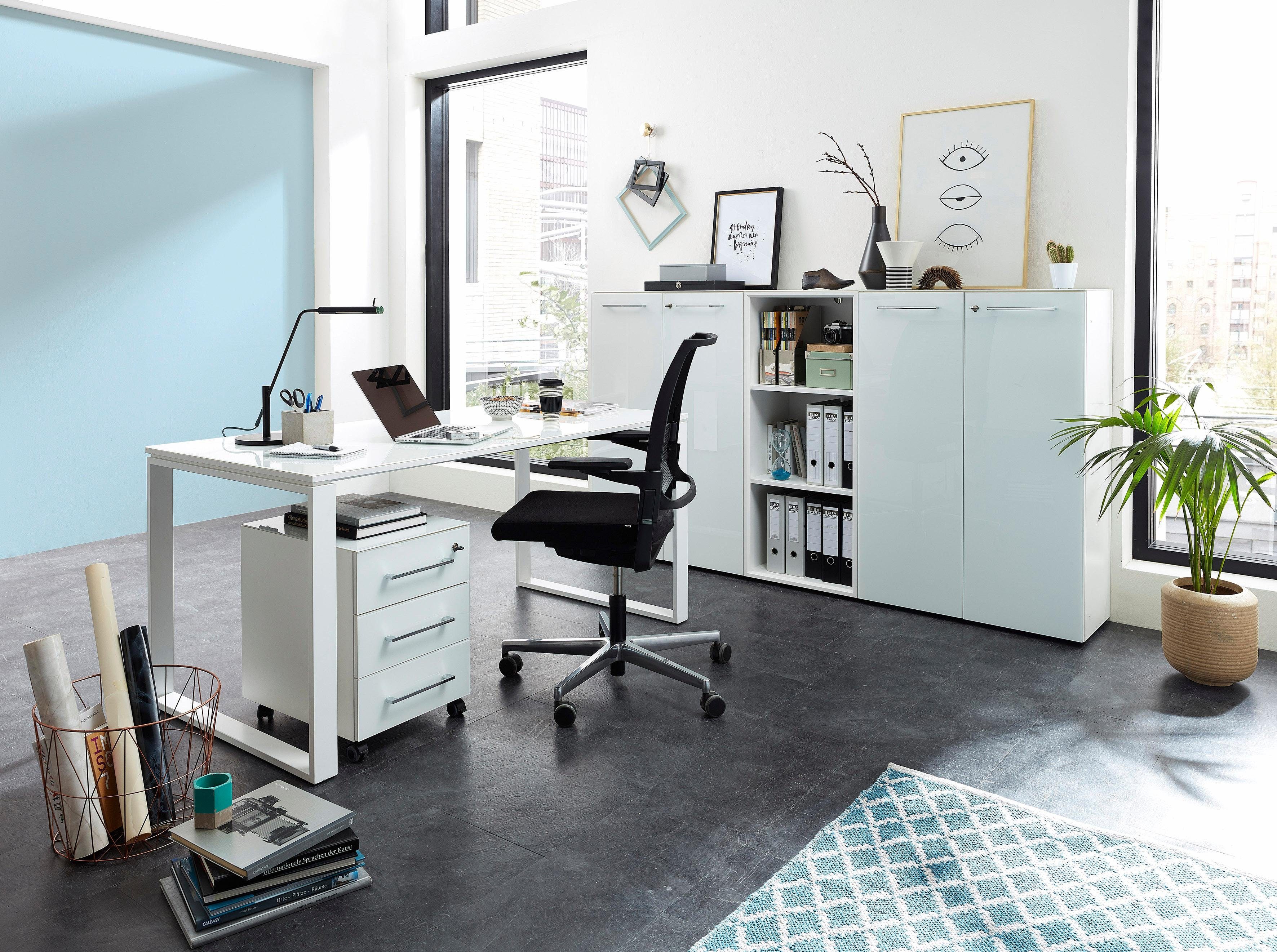 GERMANIA Archiefkast GW-Monteria Deuren met glasplaat, afsluitbaar, breedte 80 cm, Made in Germany