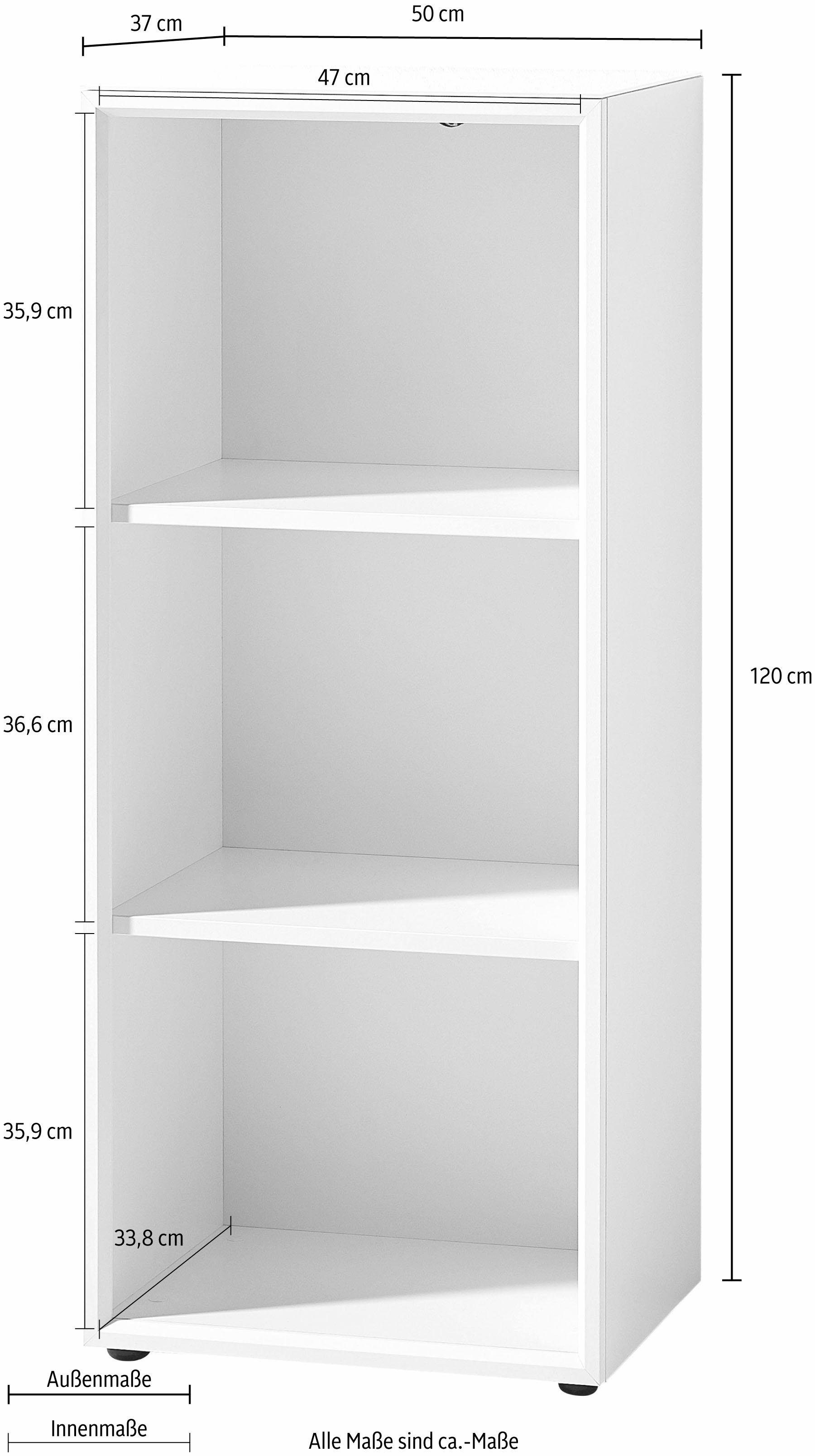 GERMANIA Ordnerrek GW-Monteria in 2 hoogtes, vakken met ordnerhoogte, breedte 50 cm, made in germany