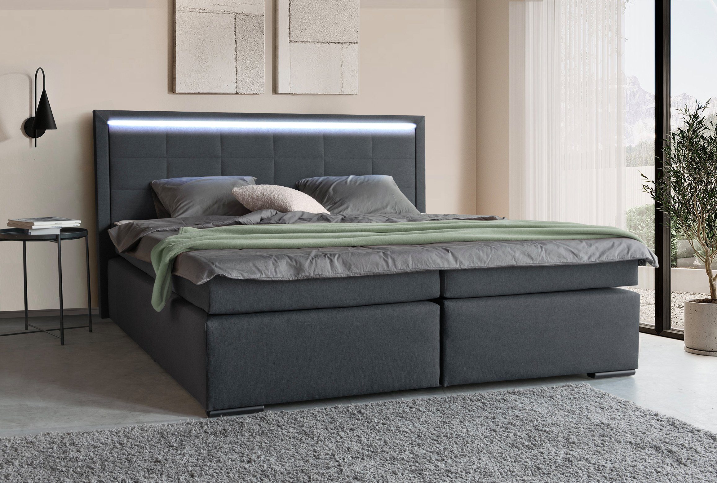 COLLECTION AB Boxspring 30 jaar jubileummodel Athena in h2,h3 & h4, incl. led-lijst