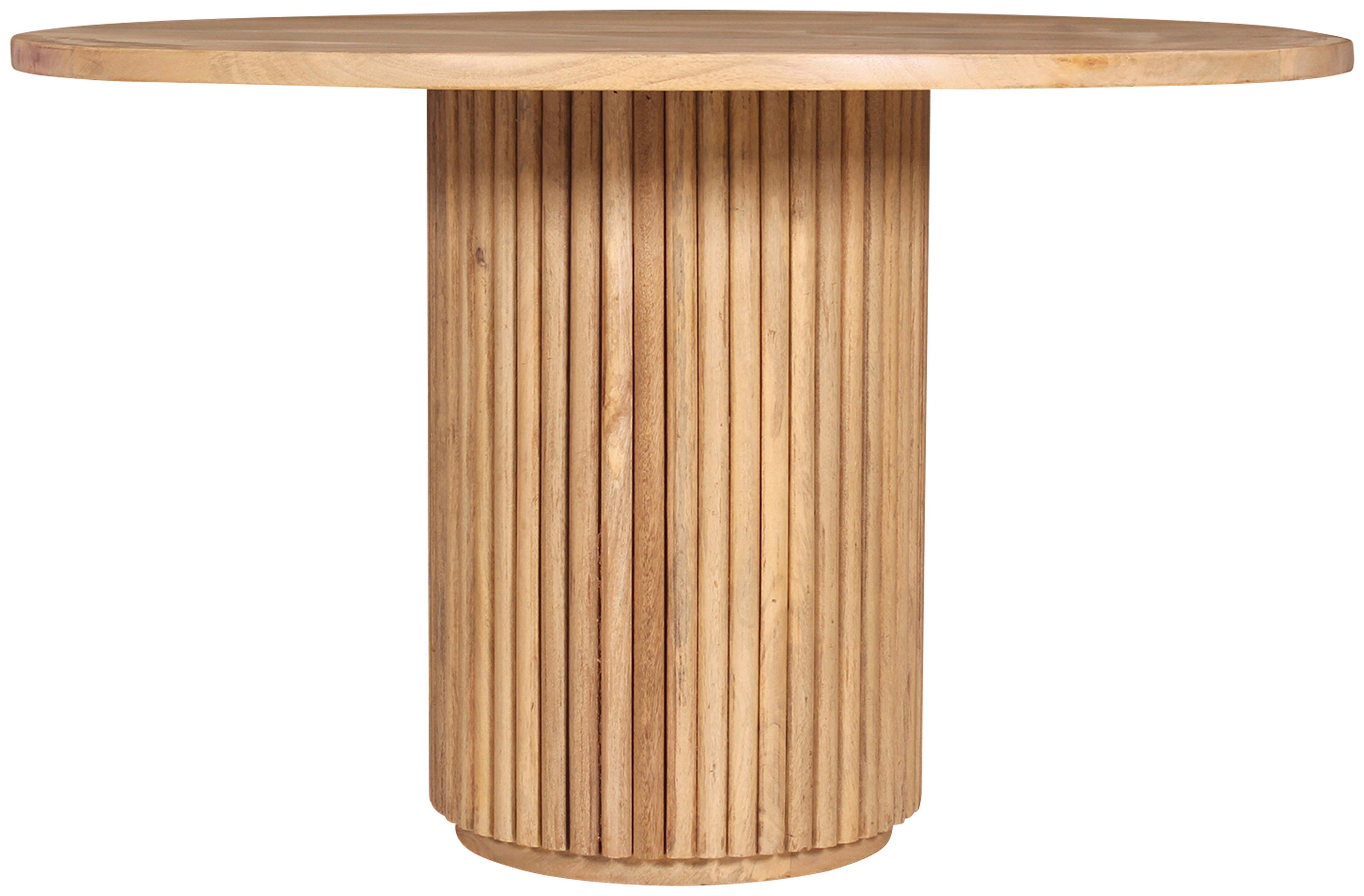 TOM TAILOR HOME Eettafel Ribbed Side Table High met kolomvoet in extravagante ribbel-look