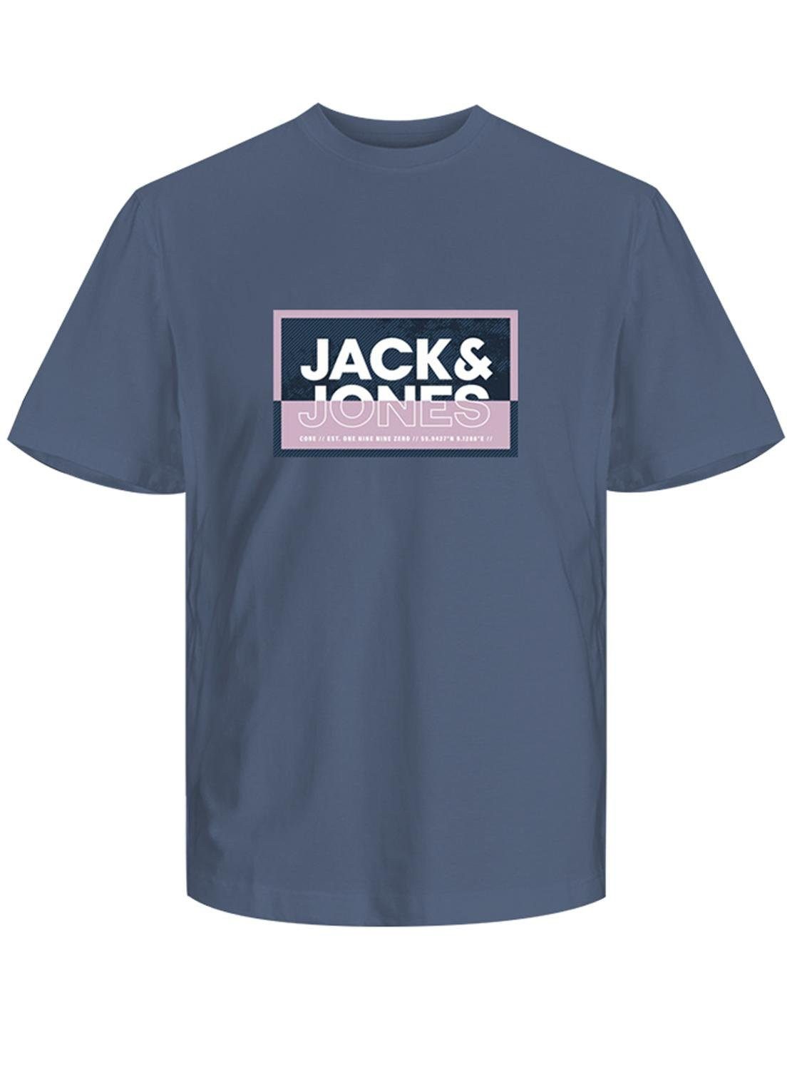 JACK & JONES CORE T-shirt JCOLOGAN met printopdruk flint stone