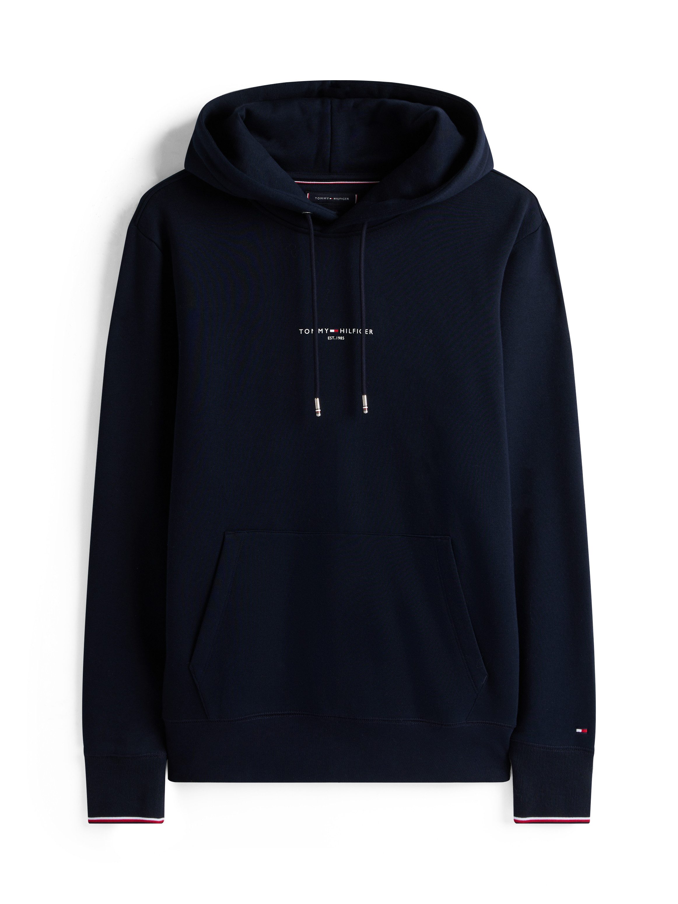 Tommy Hilfiger Hoodie TOMMY LOGO TIPPED HOODY Tommy-Tape binnen aan de halsopening, Vlag-Stiksel op de Mouw