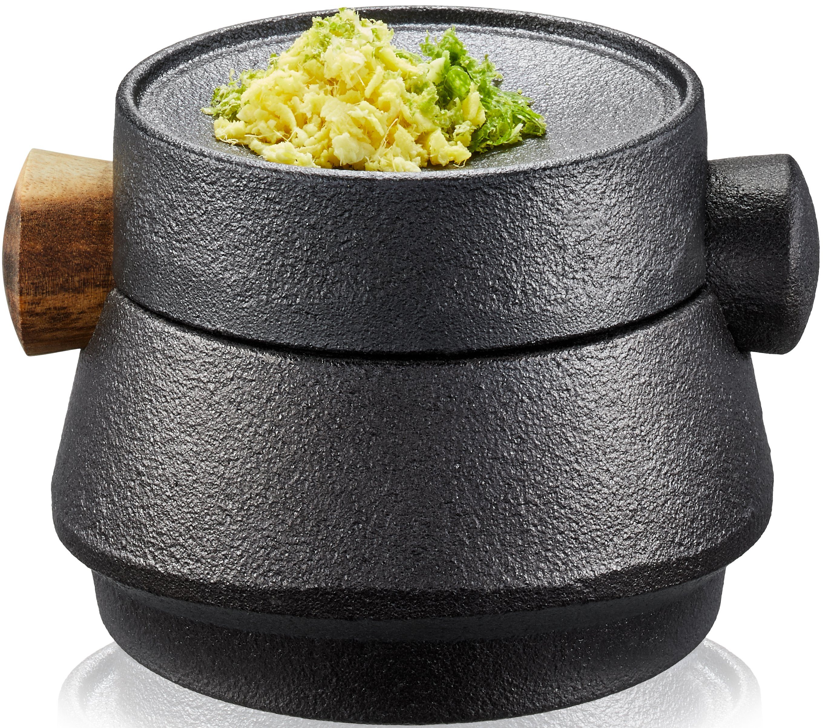 GEFU Keukenrasp Spicetower X-PLOSION® Handgreep van acaciahout en antislipvoet
