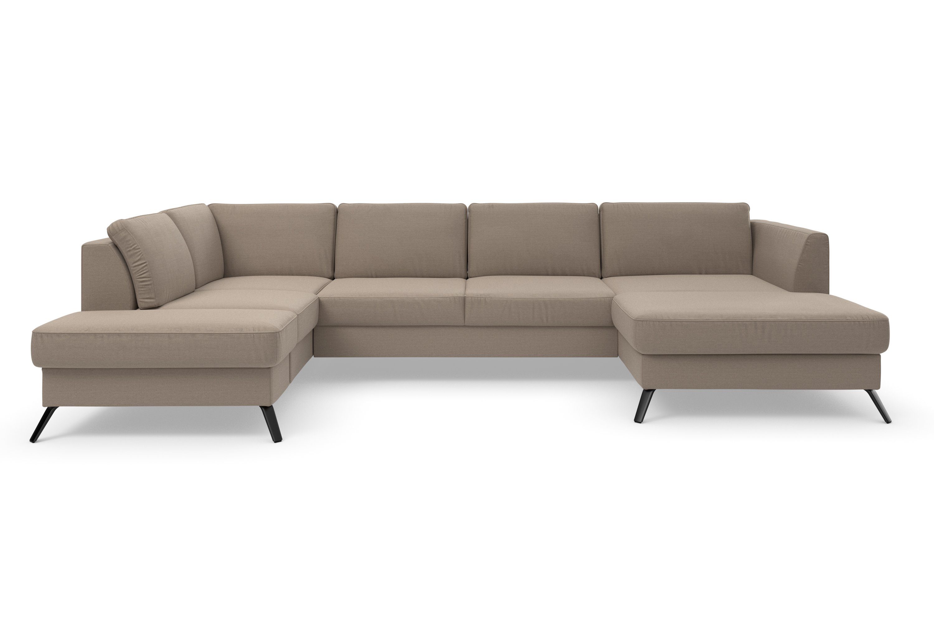 sit&more Zithoek Olsen U-vorm inclusief zitdiepteverstelling, naar keuze met slaapfunctie, 15 cm hoog