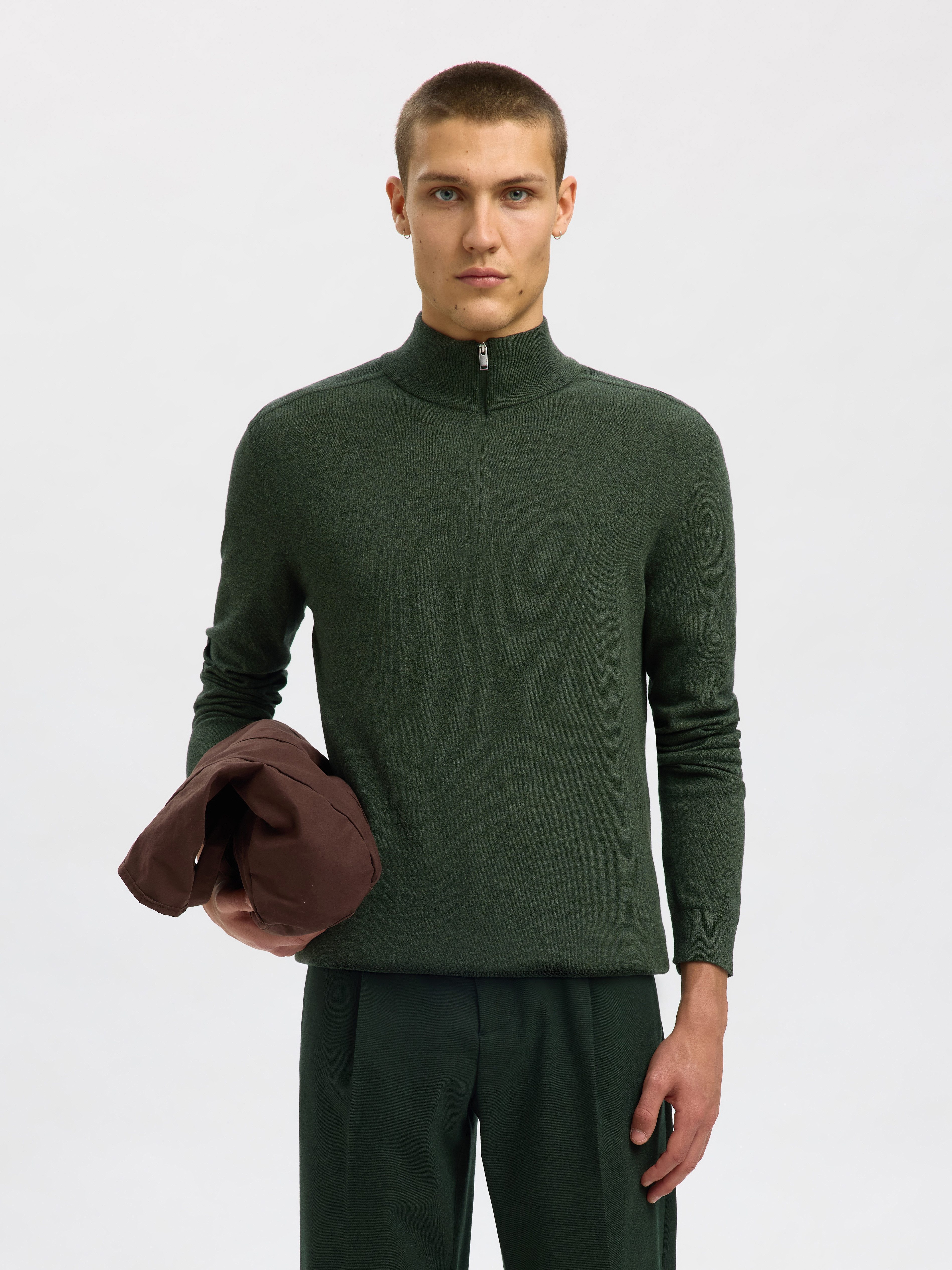 SELECTED HOMME Schipperstrui SLHBERG HALF ZIP CARDIGAN NOOS