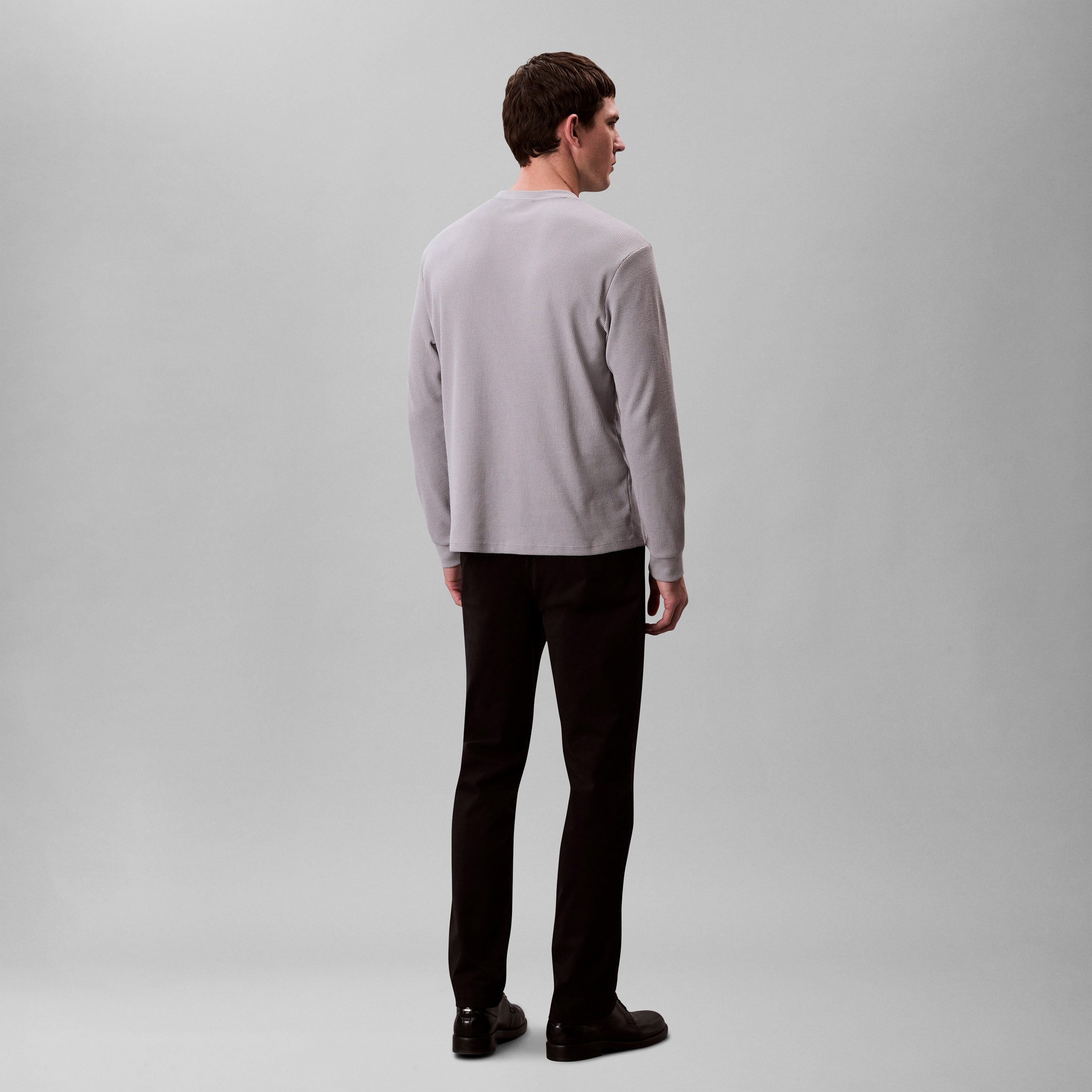 Calvin Klein Shirt met lange mouwen LS WAFFLE BADGE CREWNK TEE