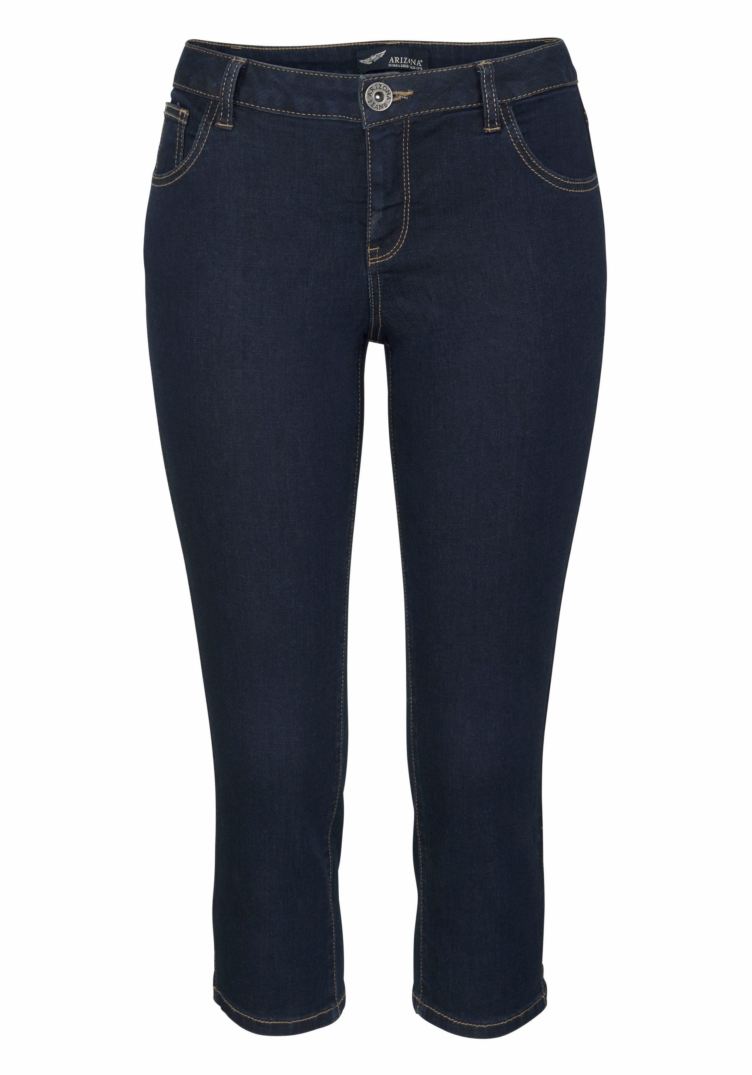 Arizona Capri jeans Ultra Stretch extra-strakke snit, modieuze beenafsluiting met split