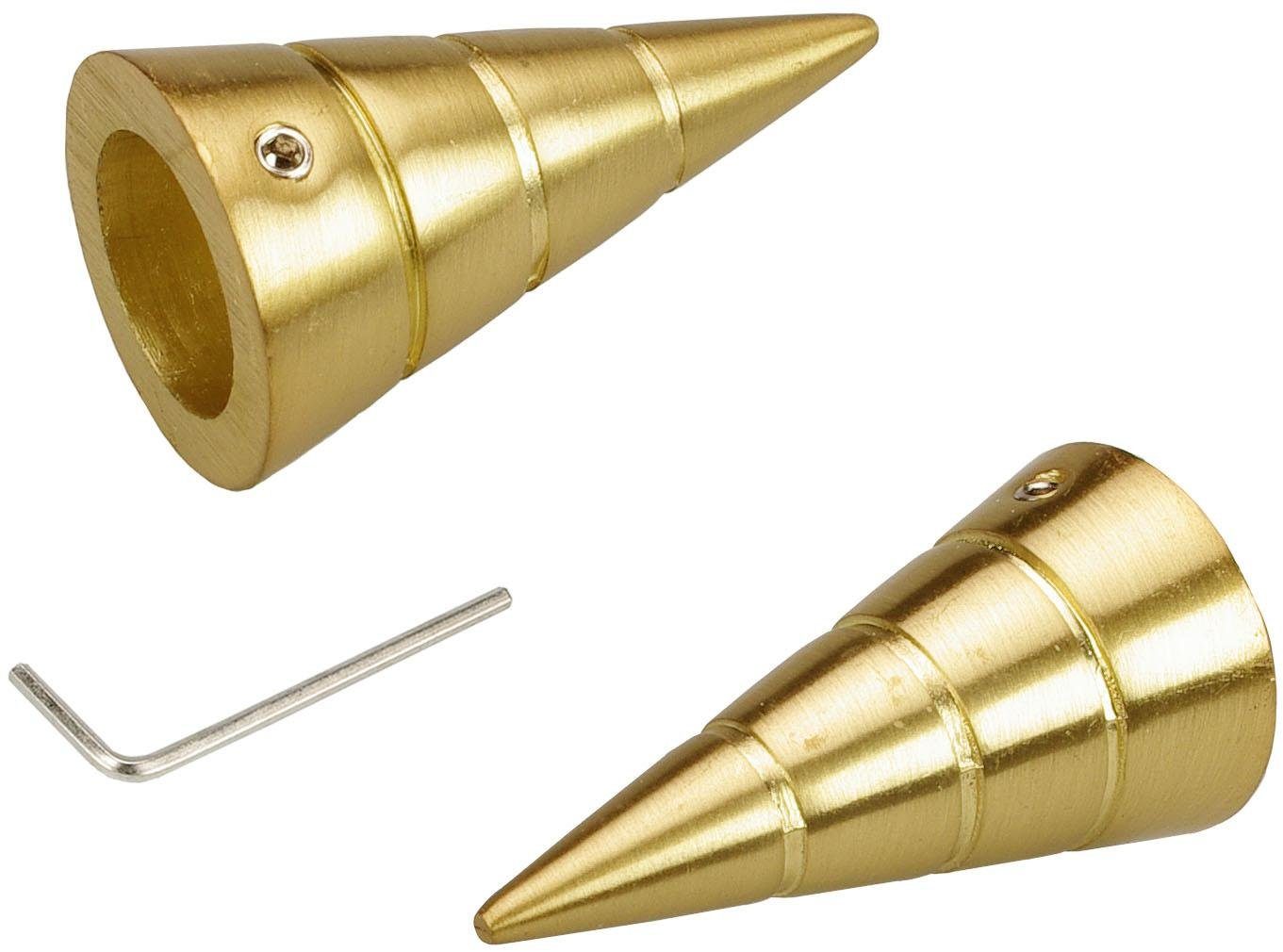 Liedeco Eindstuk voor gordijnroede Kegel voor gordijnroeden ø 16 mm (set, 2 stuks)