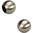 liedeco gordijnroede-eindstuk ball voor gordijnroeden oe 16 mm (set, 2 stuks) zilver