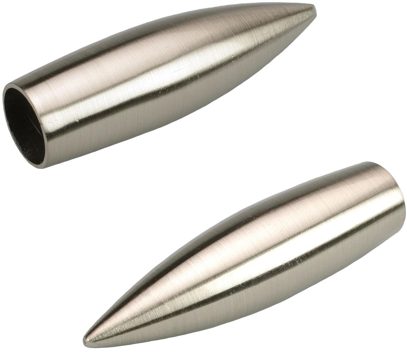 Liedeco Gordijnroede-eindstuk Bullet voor gordijnroeden ø 16 mm (set, 2 stuks)