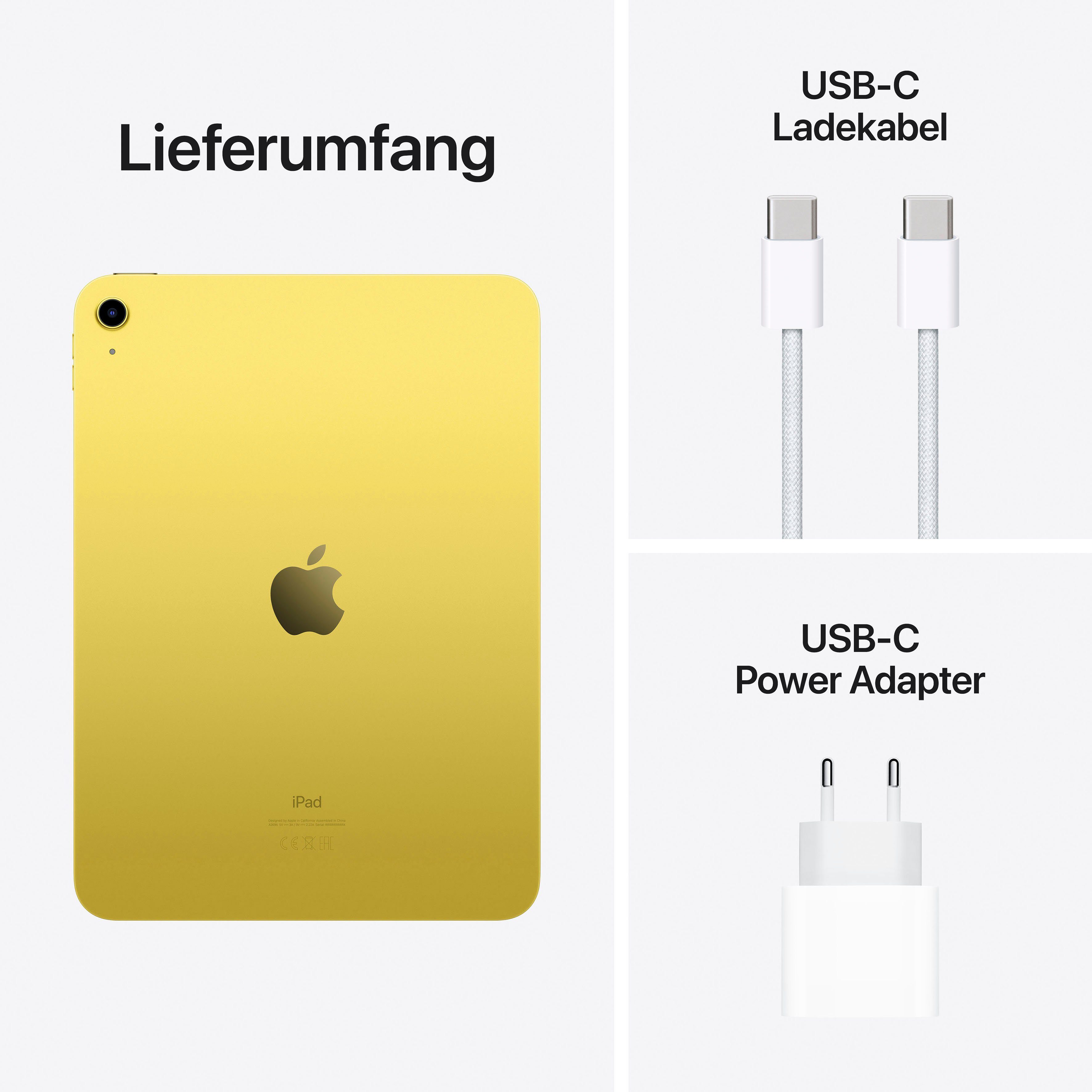 Apple Tablet iPad Wi-Fi 10e Generation inclusief Poweradapter, 10,9", iPadOS
