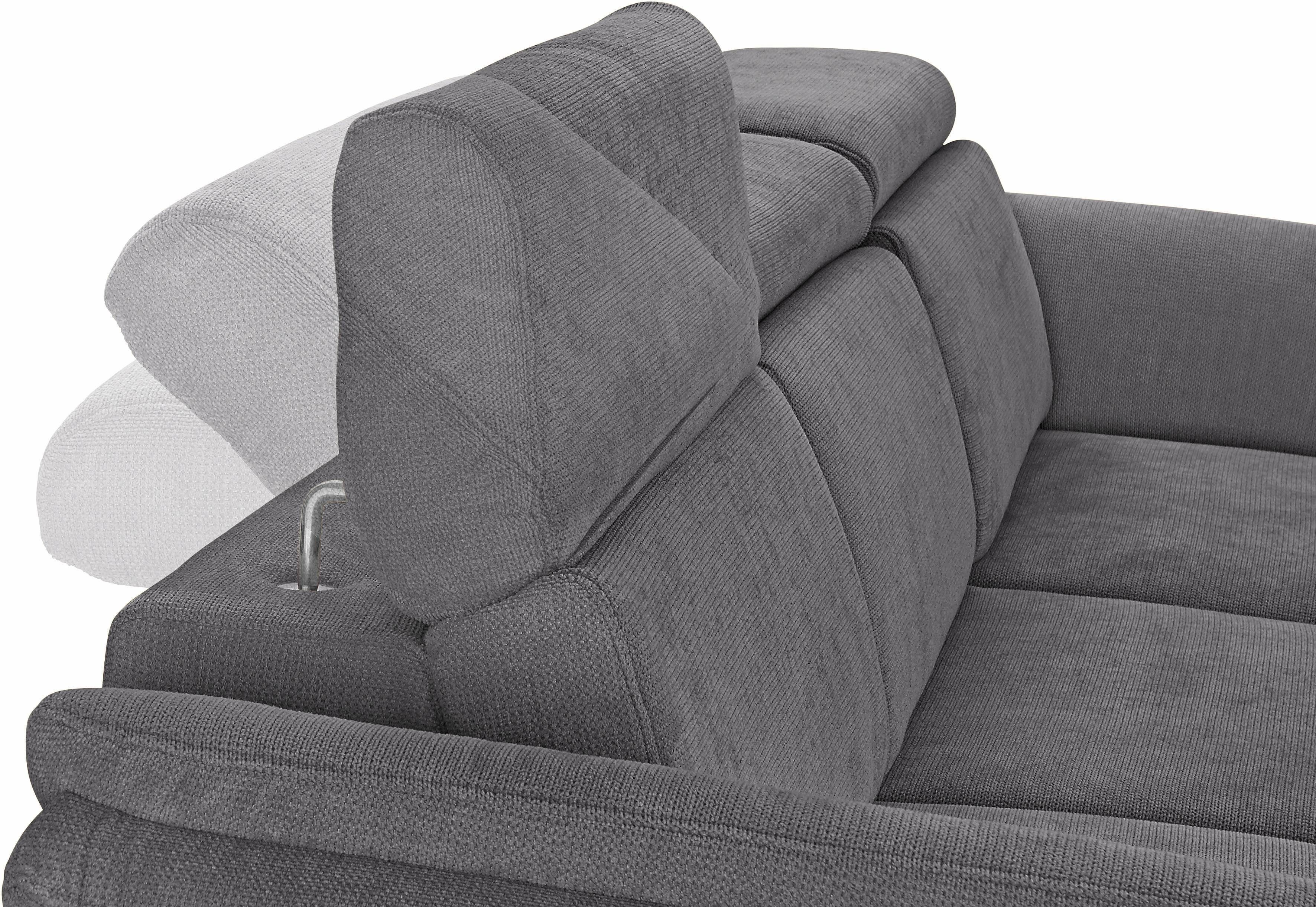 sit&more Hoekbank Avignon L-vorm Verstelbare hoofdsteun, naar keuze met slaapfunctie en bedkist