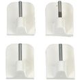 zelfklevende dragers, liedeco, voor vitrage-roede (set van 4) wit zelfklevende dragers, liedeco, voor vitrage-roede (set van 4) wit