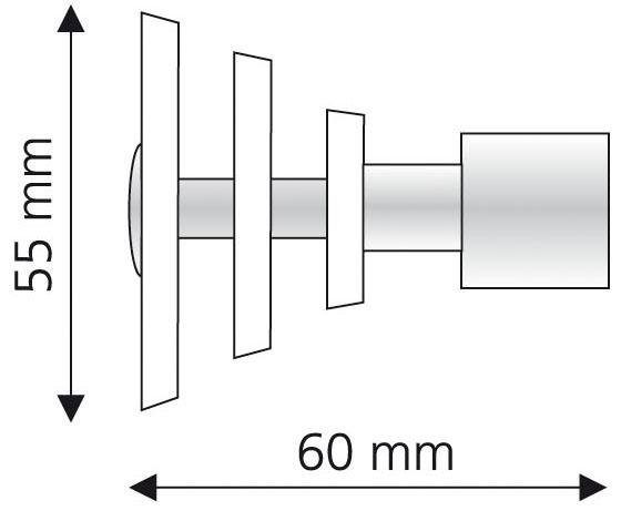 Liedeco Eindstuk voor gordijnroede Luna voor gordijnroeden ø 16 mm (set, 2 stuks)