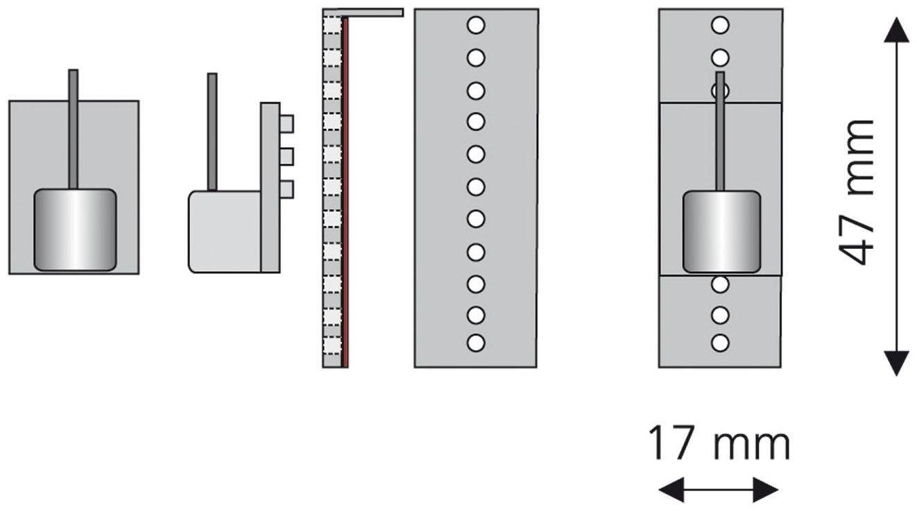 Liedeco Zelfklevende drager voor vitragen-bistrobars (set, 2 stuks)