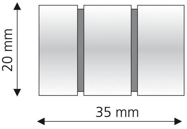 Liedeco Eindstuk voor gordijnroede Cilinder voor gordijnroeden ø 16 mm (set, 2 stuks)