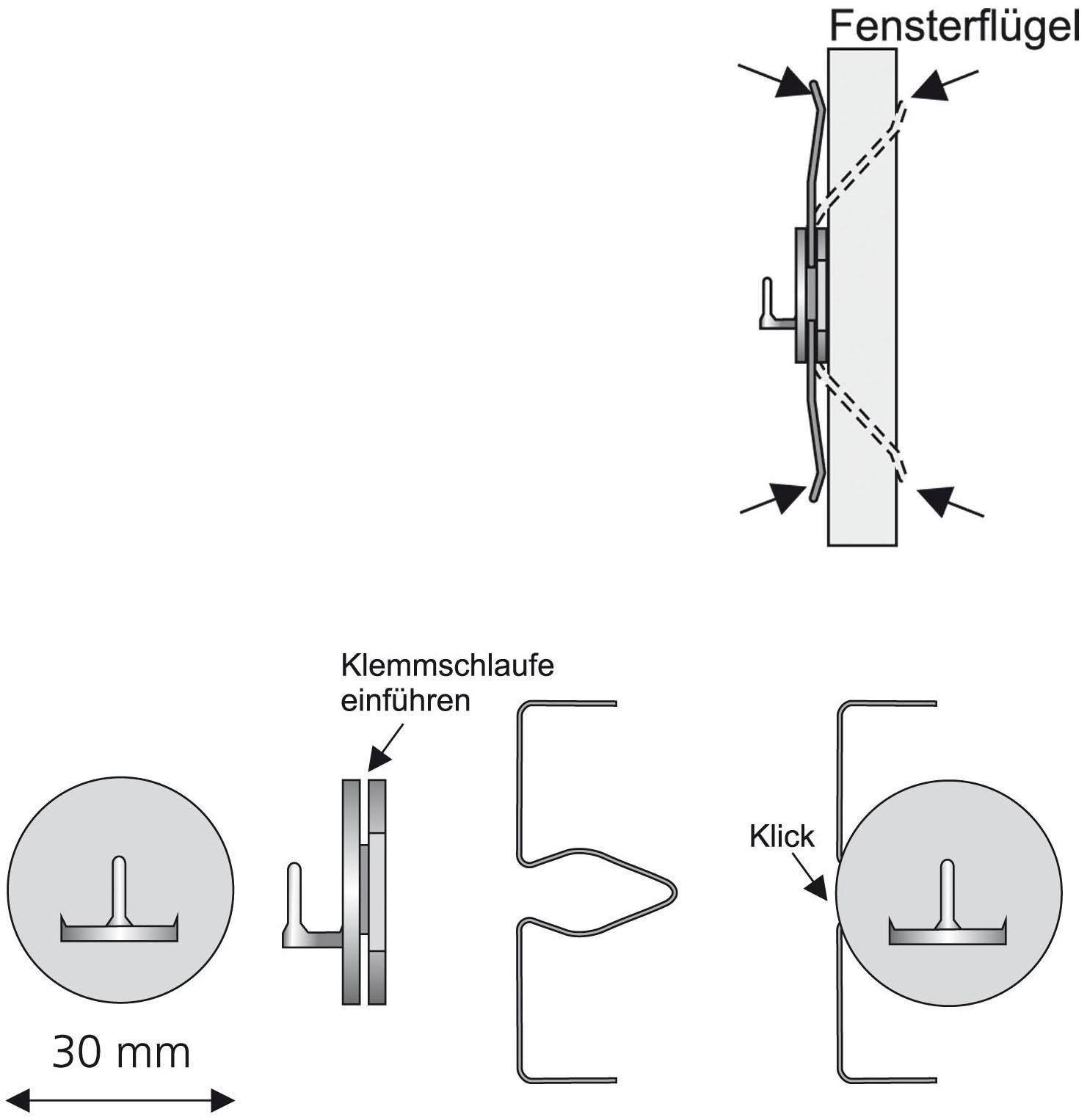 Liedeco Klem drager voor glazen ruitstaven (set, 2 stuks)