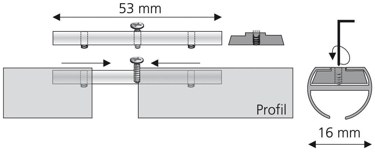 LICHTBLICK Verbinding voor loopprofielen binnen ø 16 mm (1 stuk)