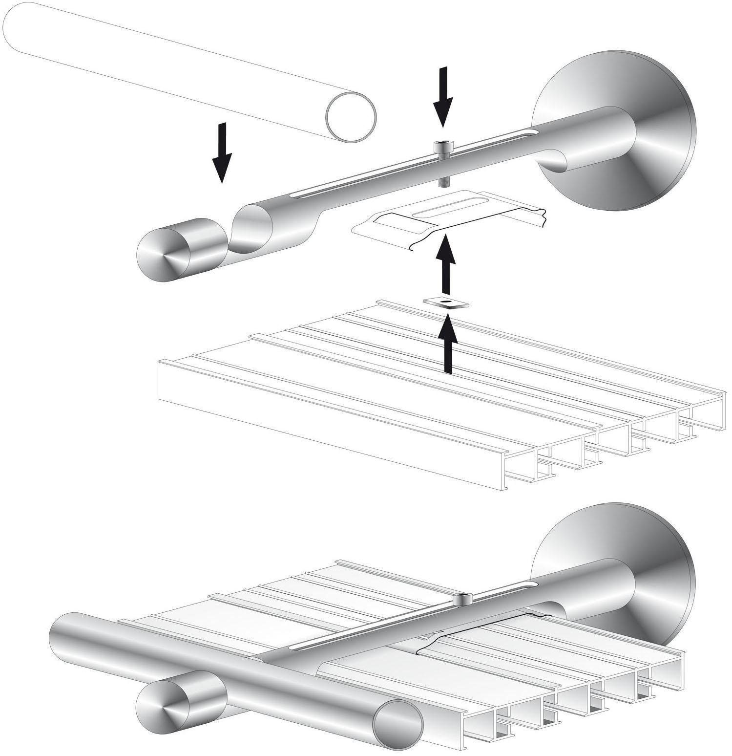 Liedeco Combinatie drager voor gordijnroedes en paneelgordijnrails ø 16 mm (1 stuk)
