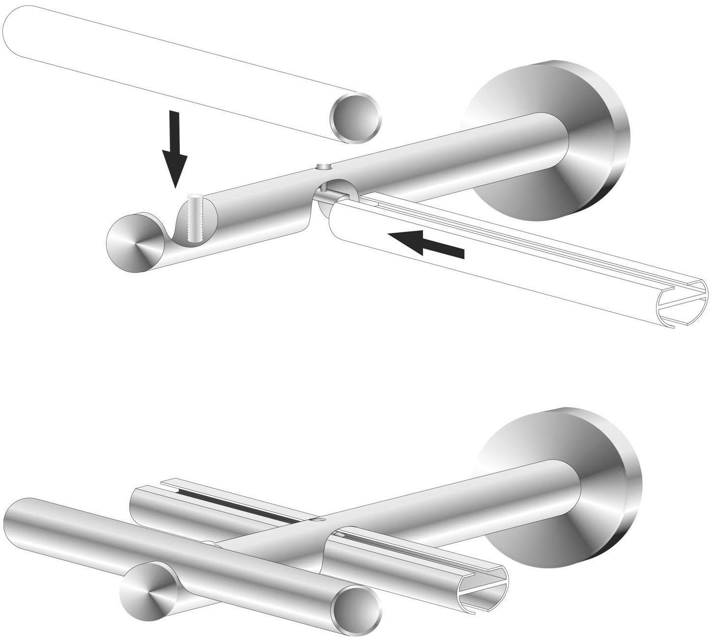 Liedeco Combinatie drager voor gordijnroeden ø 16 mm (1 stuk)