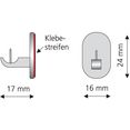 zelfklevende dragers, liedeco, voor vitrage-roede (set van 2) zilver zelfklevende dragers, liedeco, voor vitrage-roede (set van 2) zilver