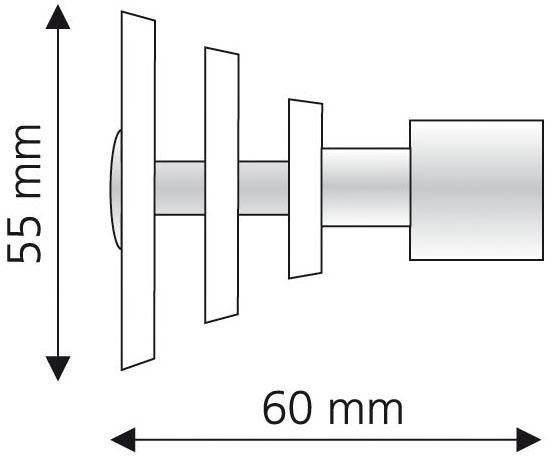 Liedeco Eindstuk voor gordijnroede Luna voor gordijnroeden ø 16 mm (set, 2 stuks)