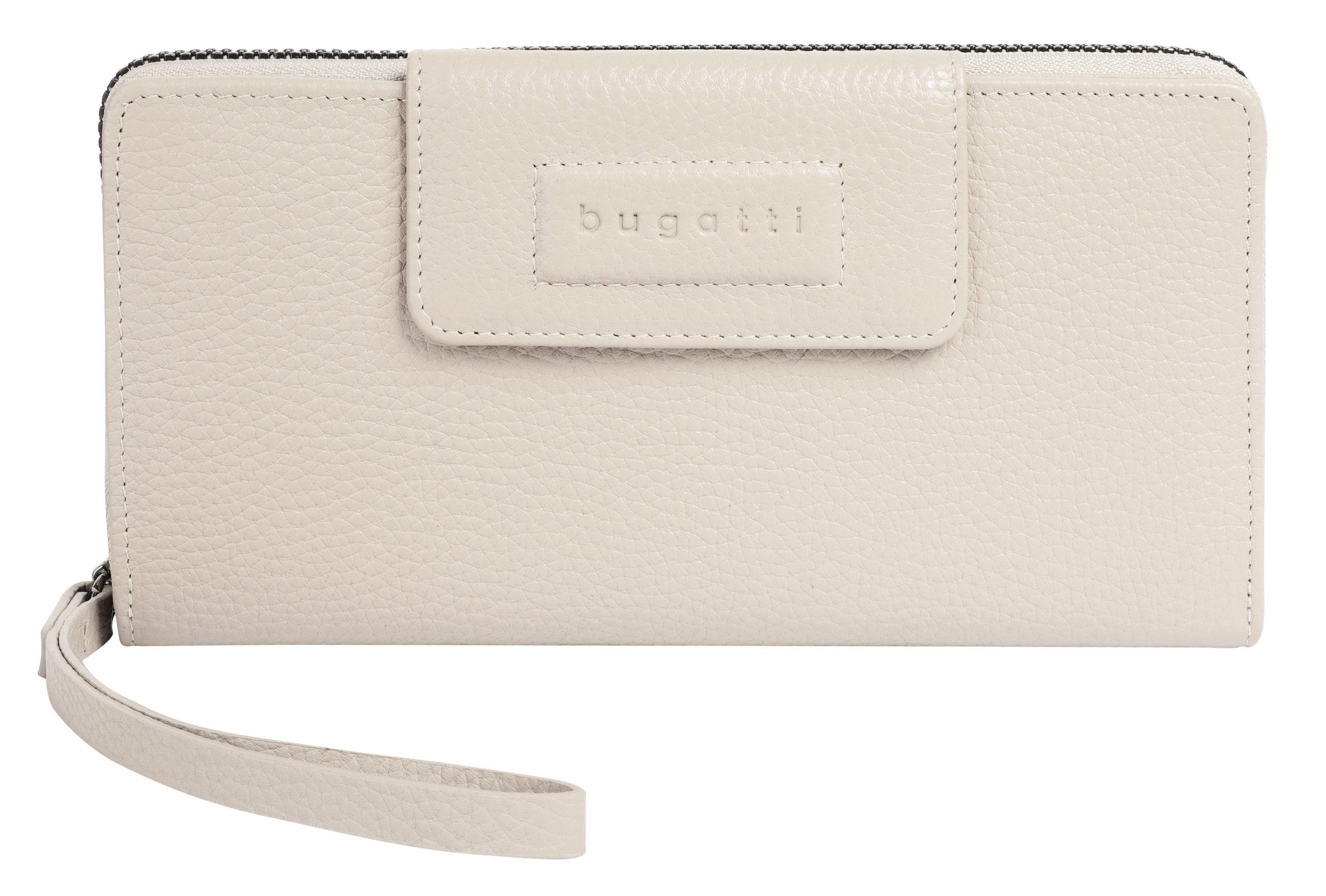 Bugatti Portemonnee Elsa echt leder unisex portemonnees maat 10 cm wit