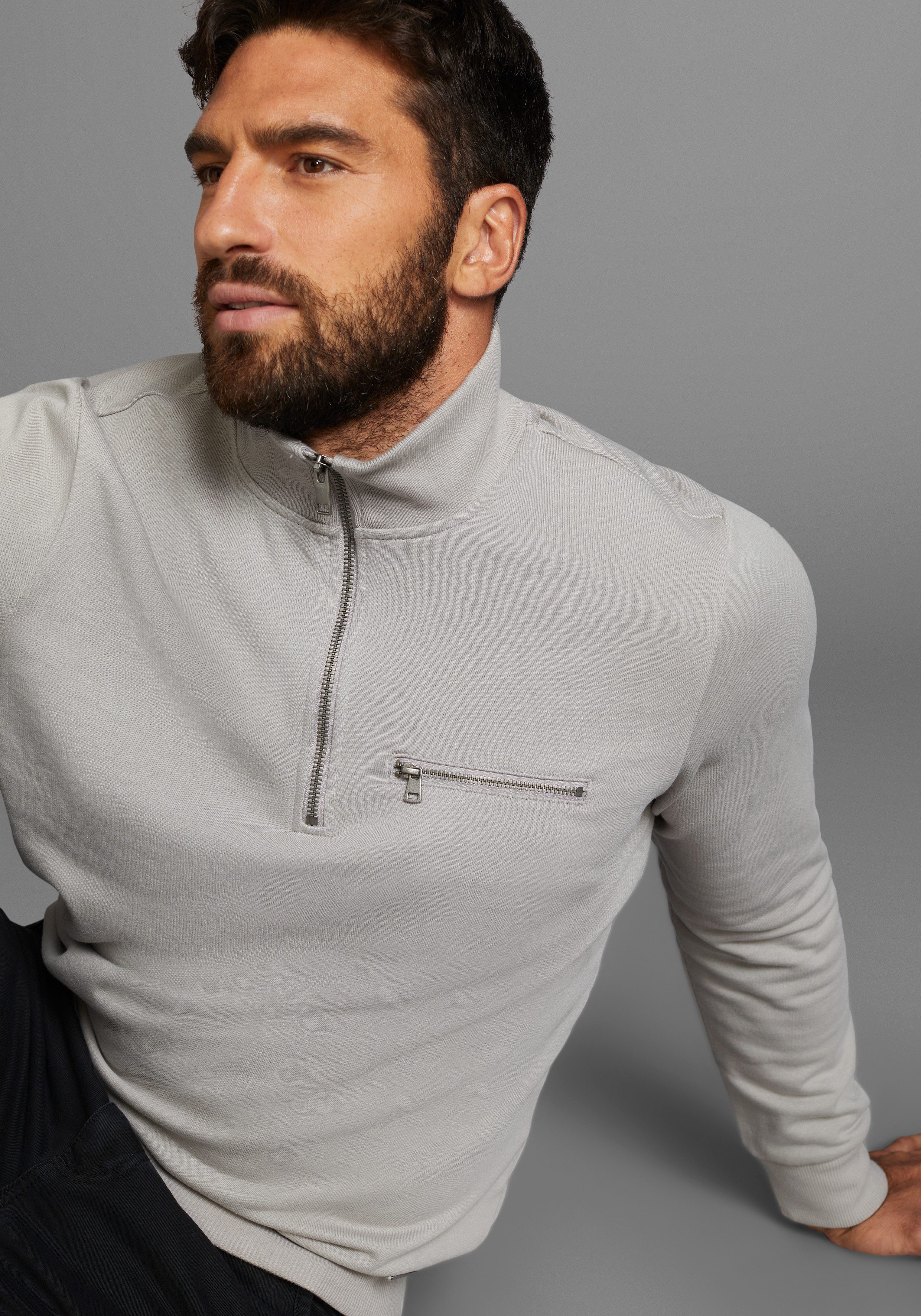 Bruno Banani Sweatshirt met schipperskraag