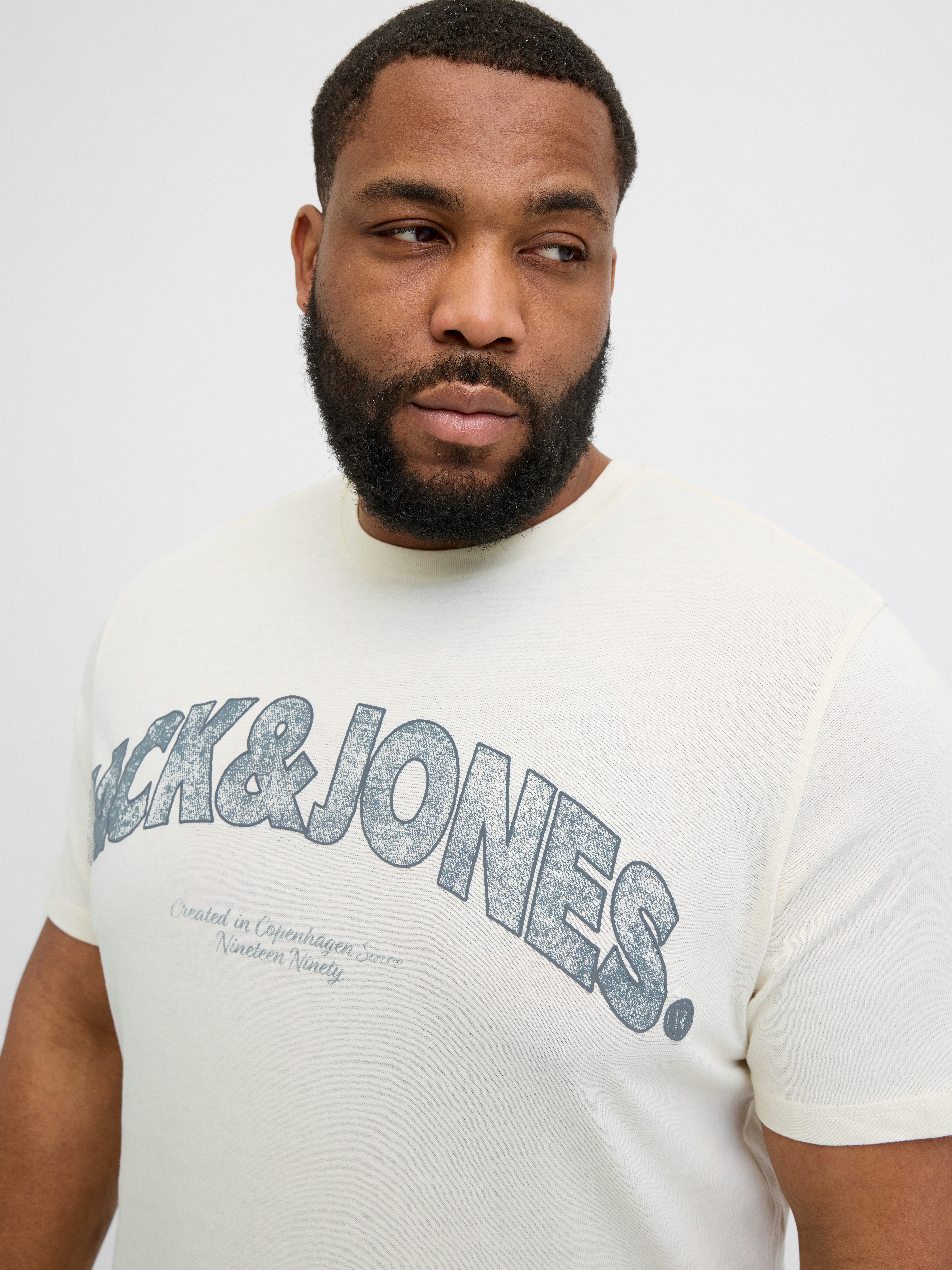 Jack & Jones PlusSize Shirt met print JORALMERIA BOLD BRANDING TEE SS CN PLS