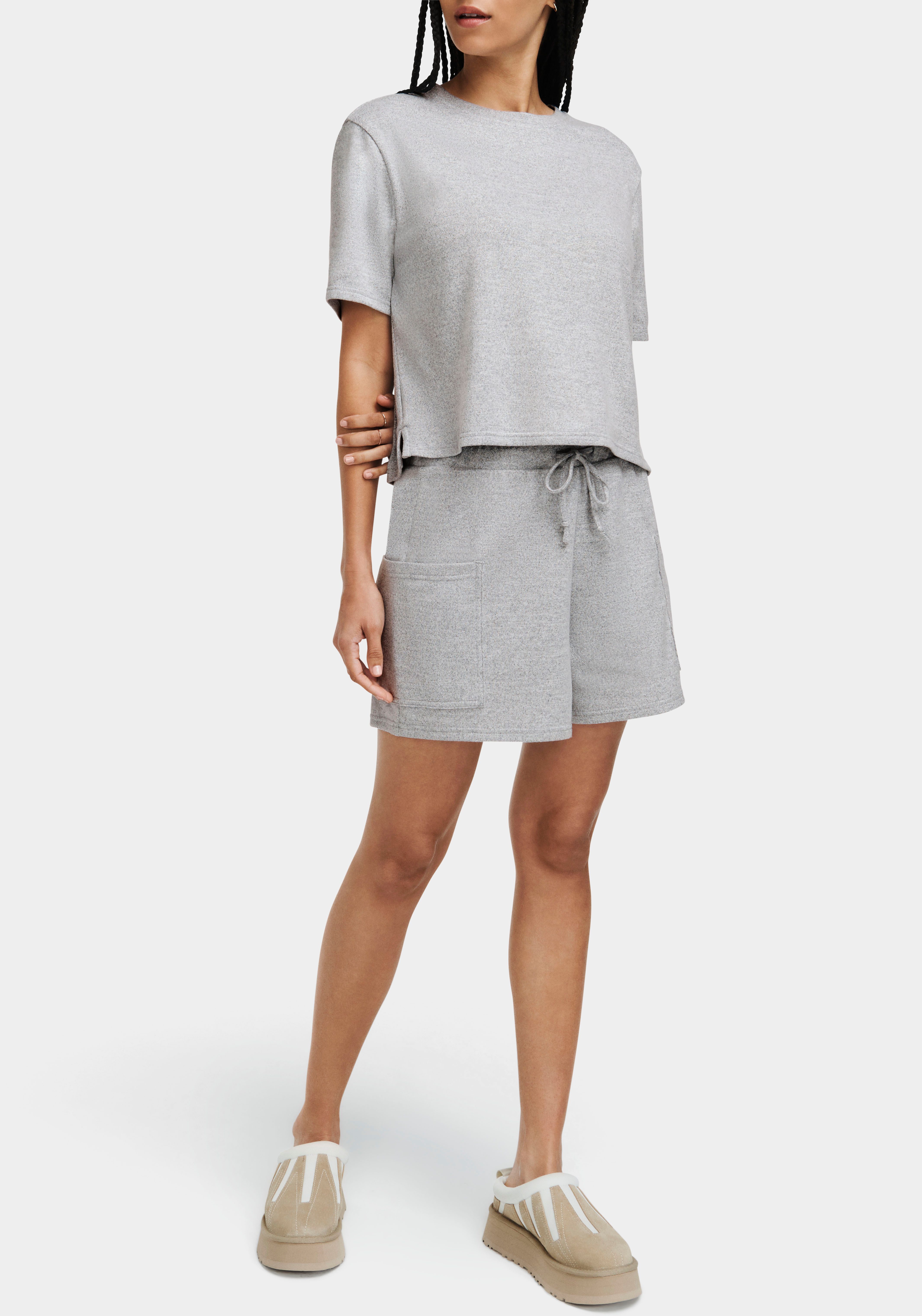 UGG Shortama Emaryld Short Set (set, 2-delig) dames shortama's maat L grijs