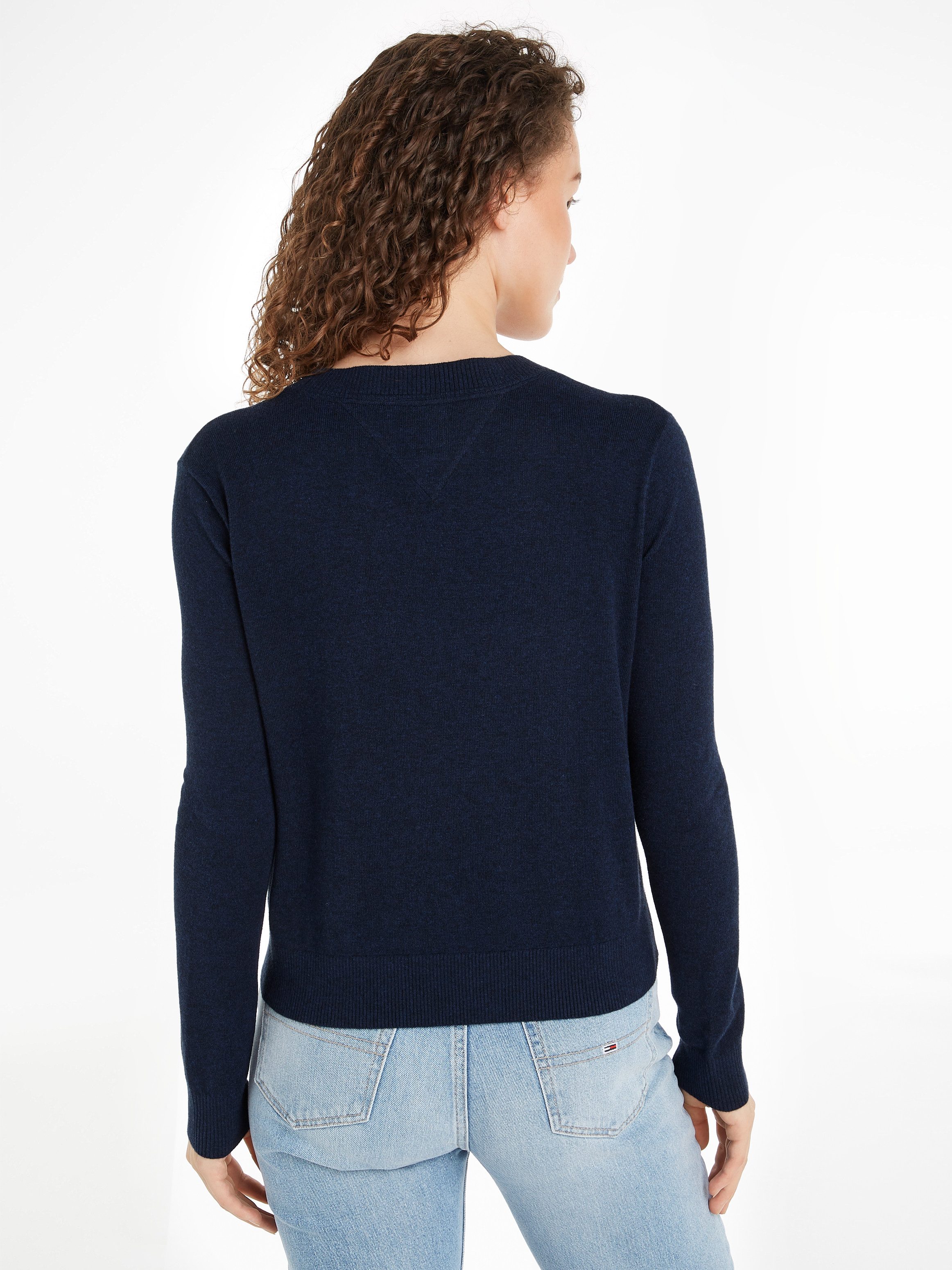 TOMMY JEANS Gebreide trui TJW ESSENTIAL VNECK SWEATER EXT
