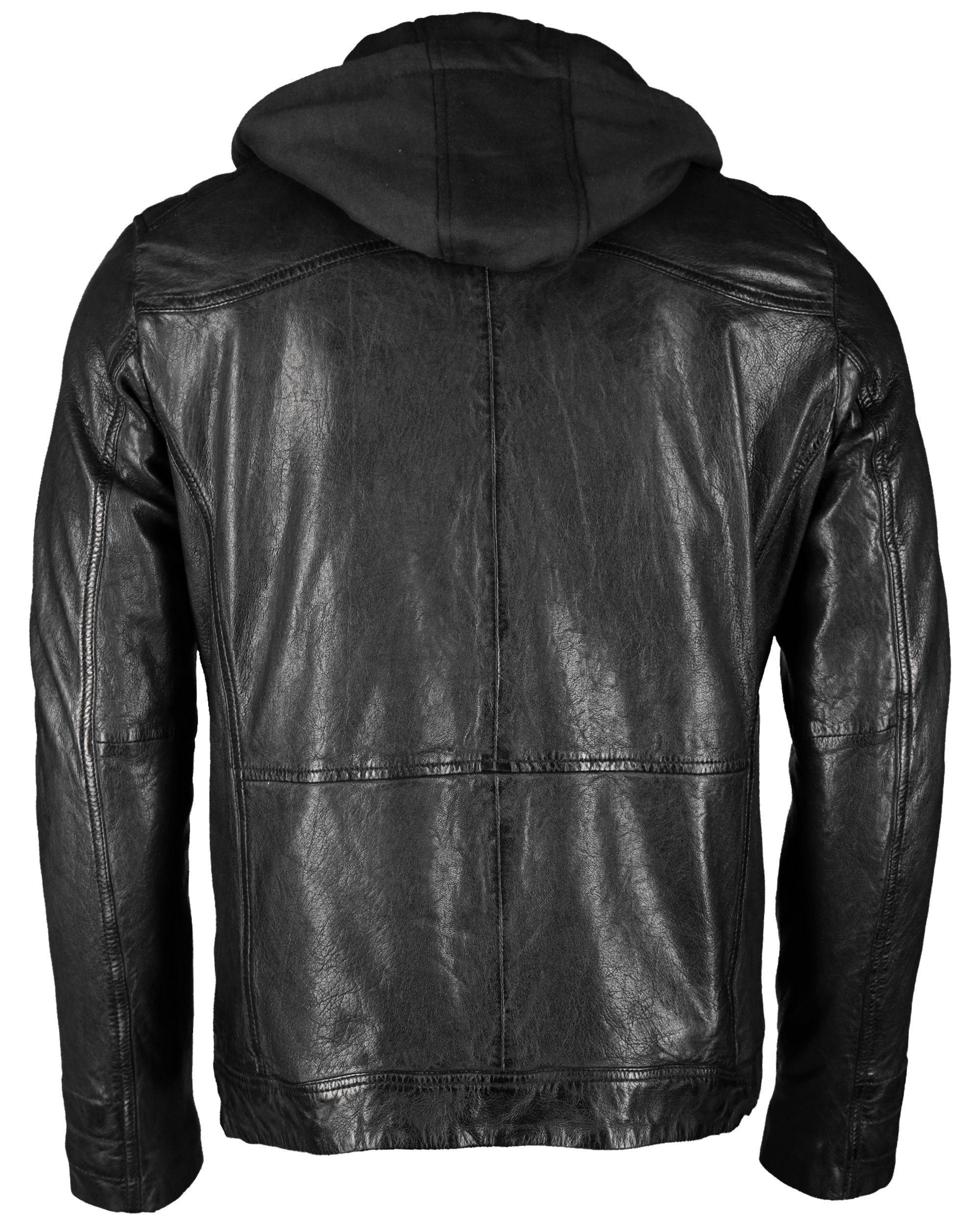 JCC leren jack met capuchon in bikerstijl »40750« makkelijk JCC leren jack »Lucas« makkelijk besteld | OTTO