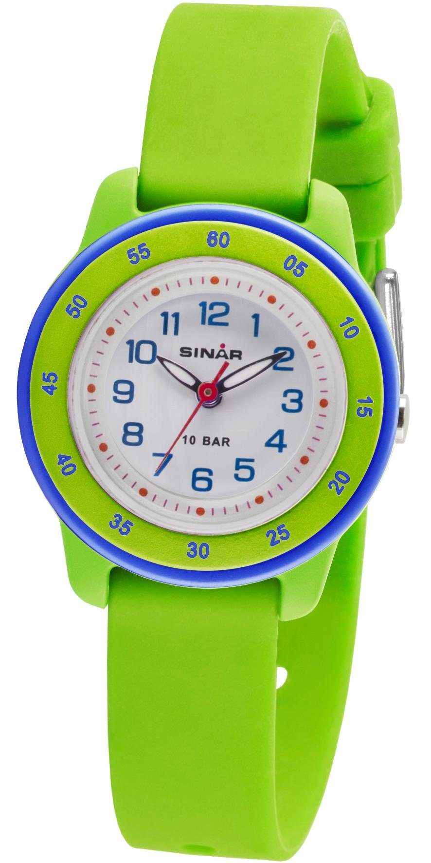 SINAR Kwartshorloge XB-22-3 Polshorloge, kinderhorloge, lichtgevende wijzers, ideaal ook als...