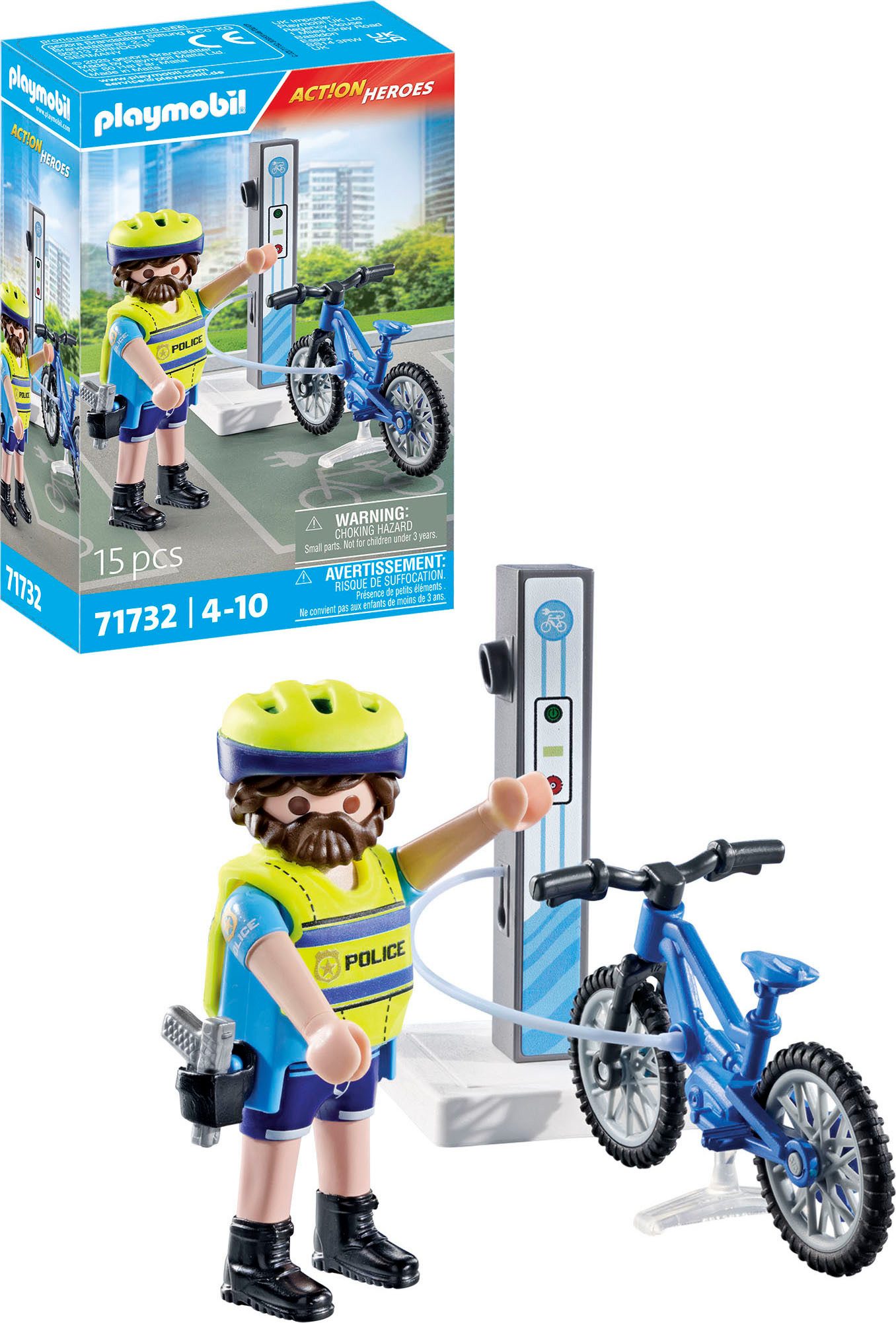 Playmobil® Constructie-speelset Polizei Fahrradstreife (71732), Playmobil Action Heroes (15-delig)