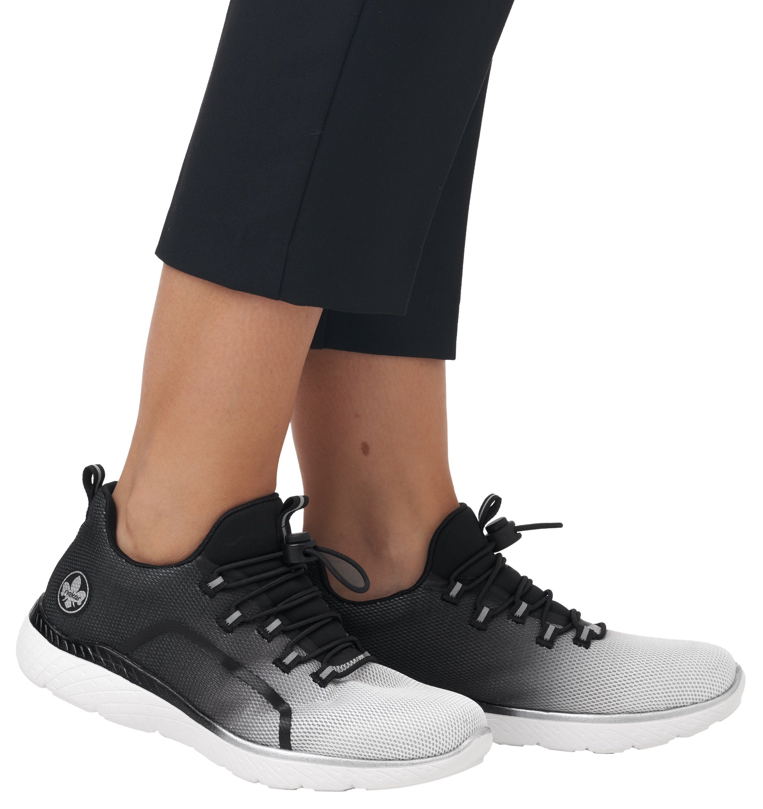Rieker Slip-on sneakers Slipper, vrijetijdsschoen met trendy kleurverloop
