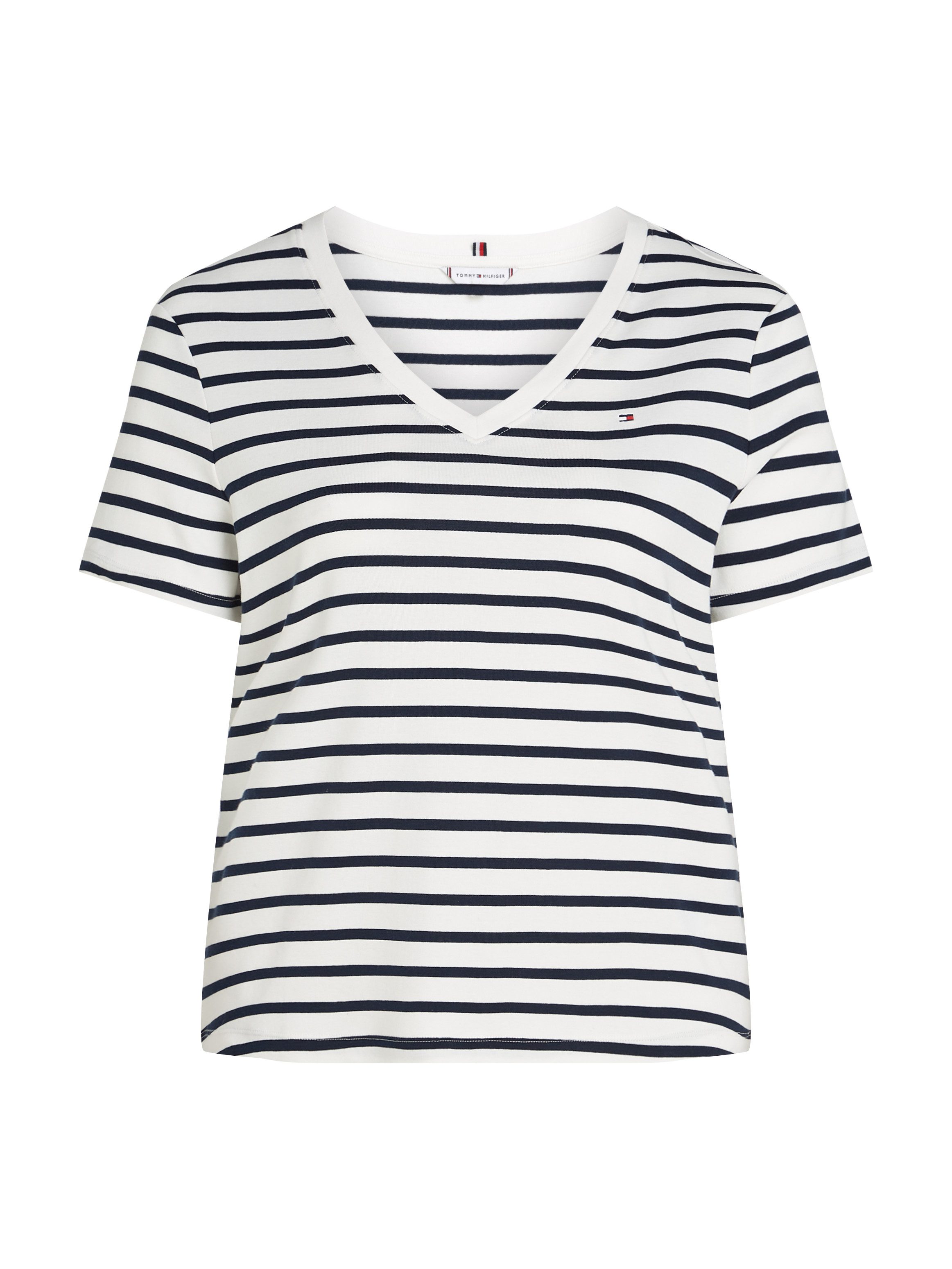 Tommy Hilfiger Curve Shirt met V-hals CRV SLIM CODY V-NK SS