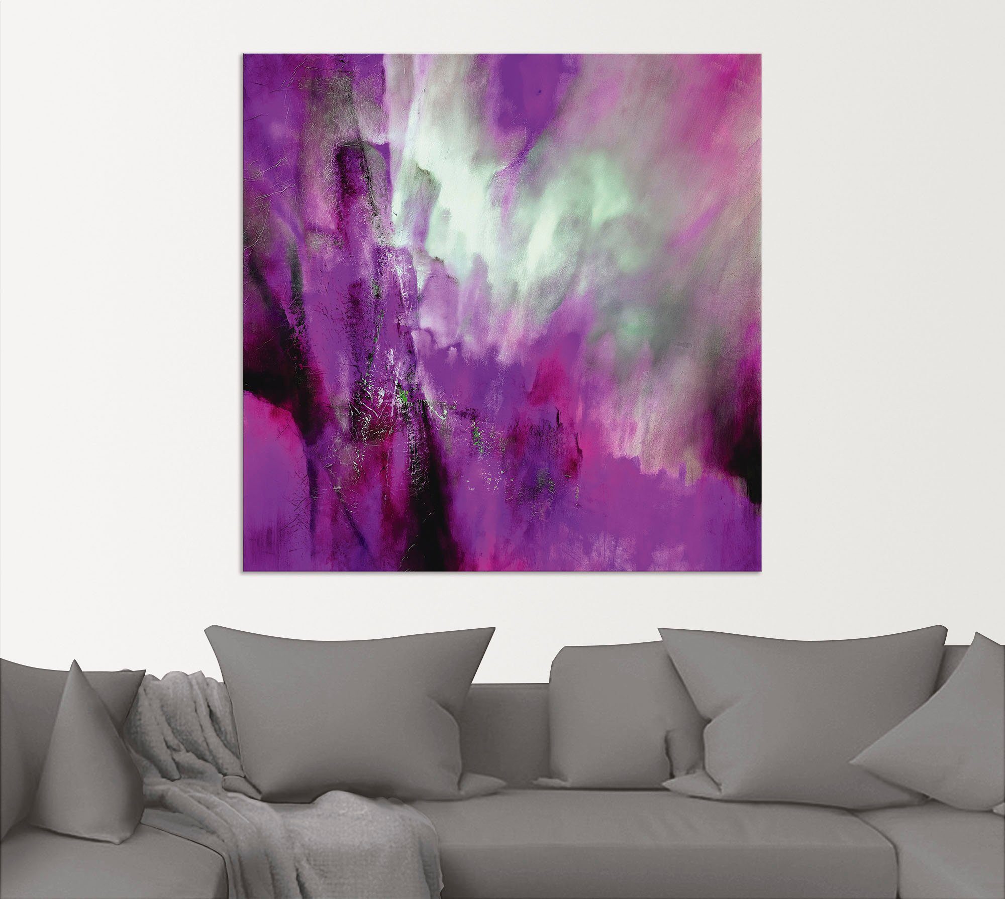 Artland Artprint Roze licht als artprint van aluminium, artprint voor buiten, artprint op linnen, poster in verschillende maten. maten