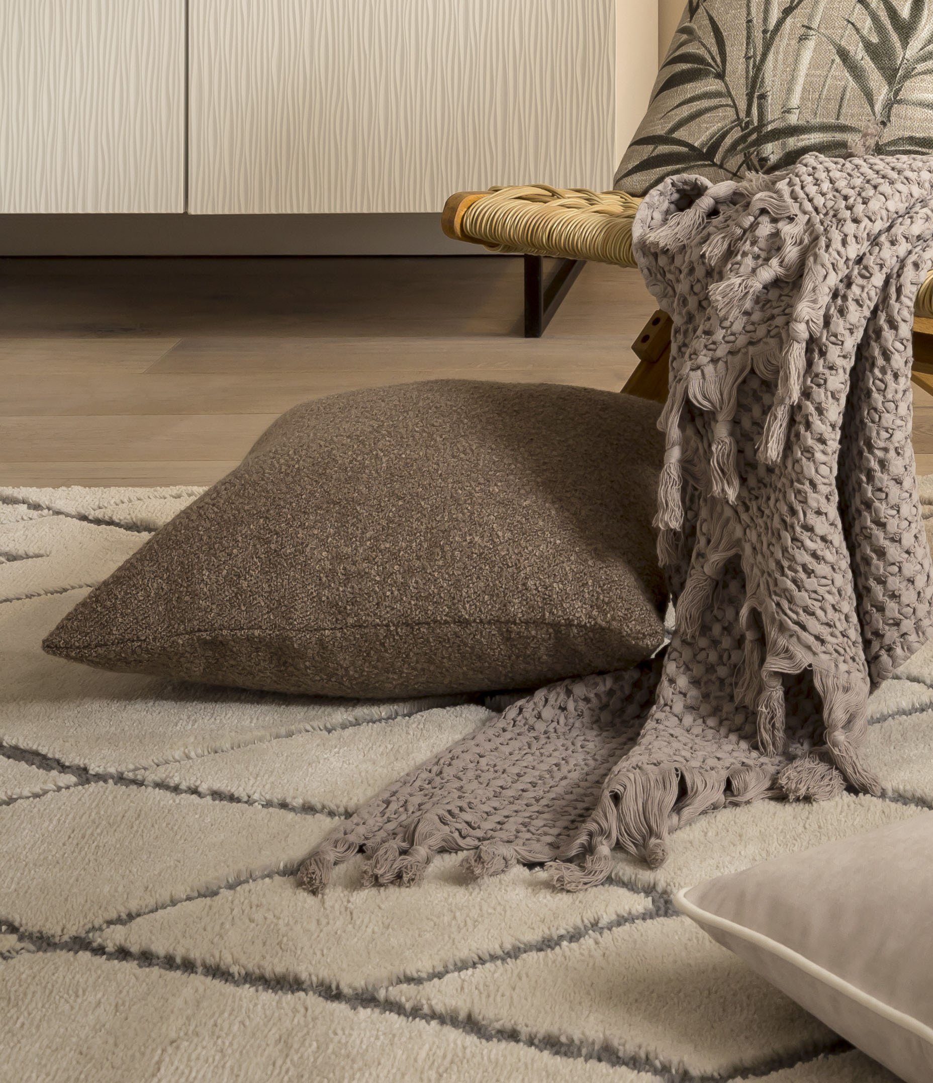 done.® Kussenhoes Touch Effen kussenhoes van zachte bouclé-stof (1 stuk)