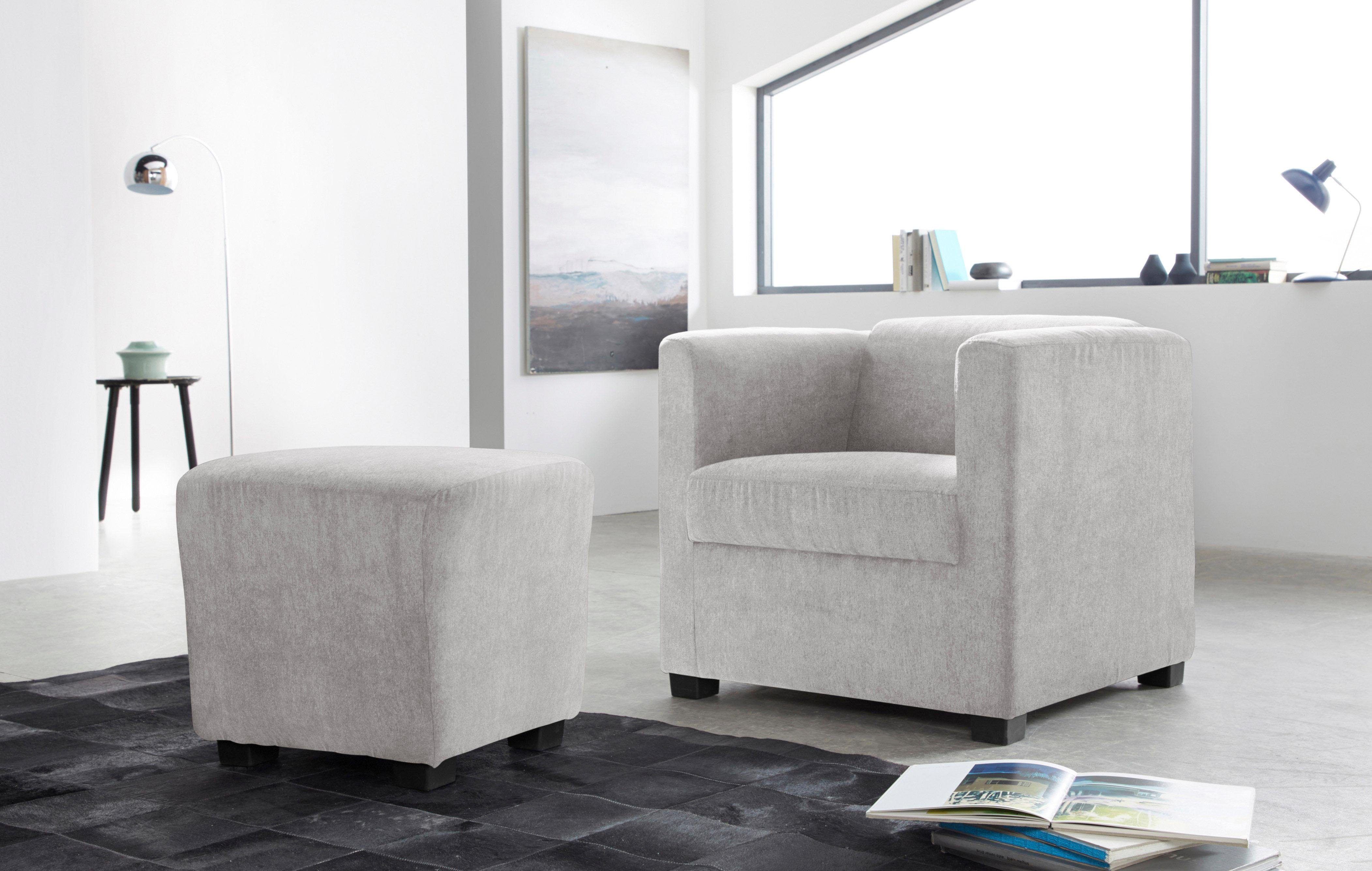 INOSIGN Fauteuil Bob cocktailsessel in verschillende moderne kleuren en kwaliteiten (set)
